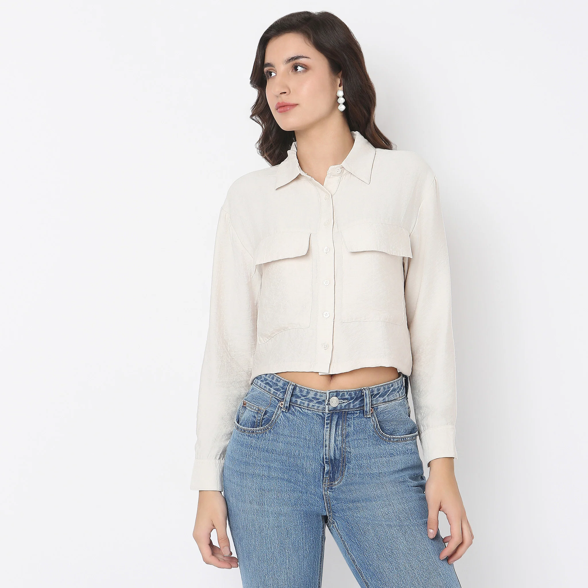 Boxy Fit Solid Shirt - Image 7