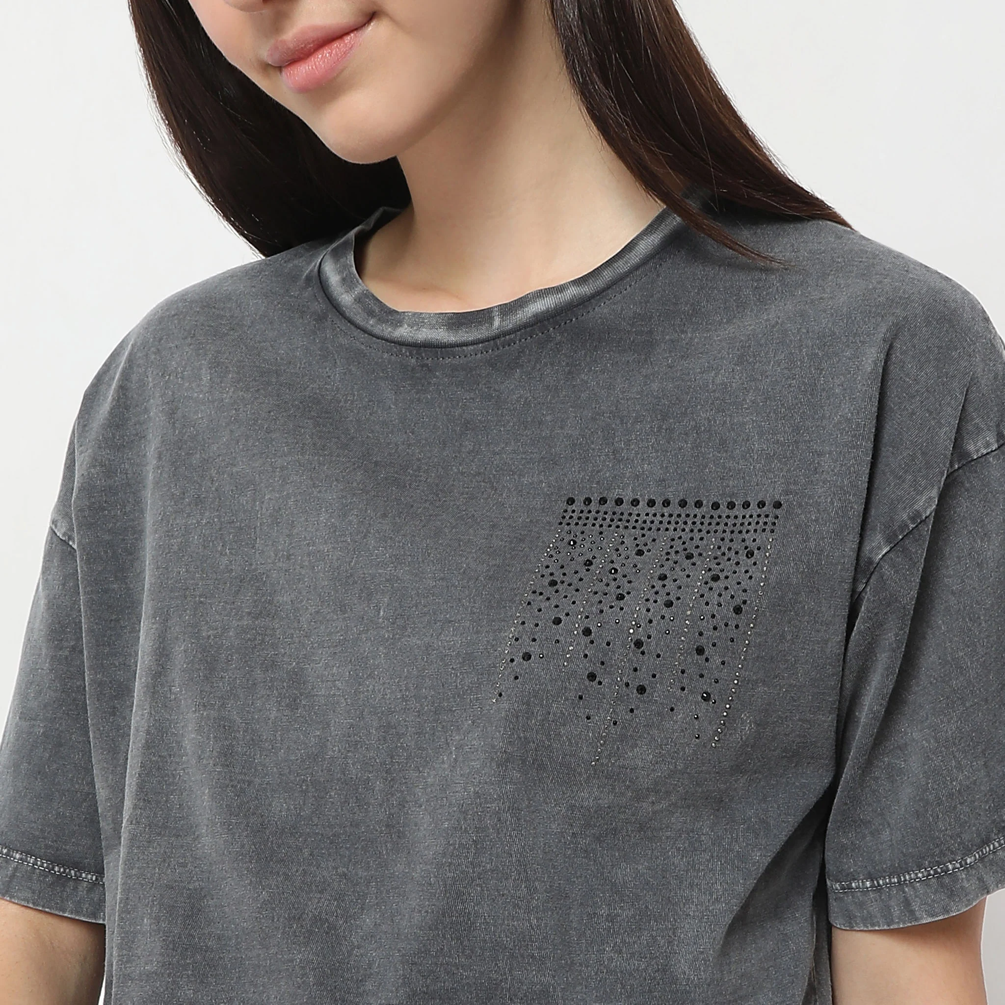 Boxy Fit Short Sleeve Crop T-Shirt - Image 5