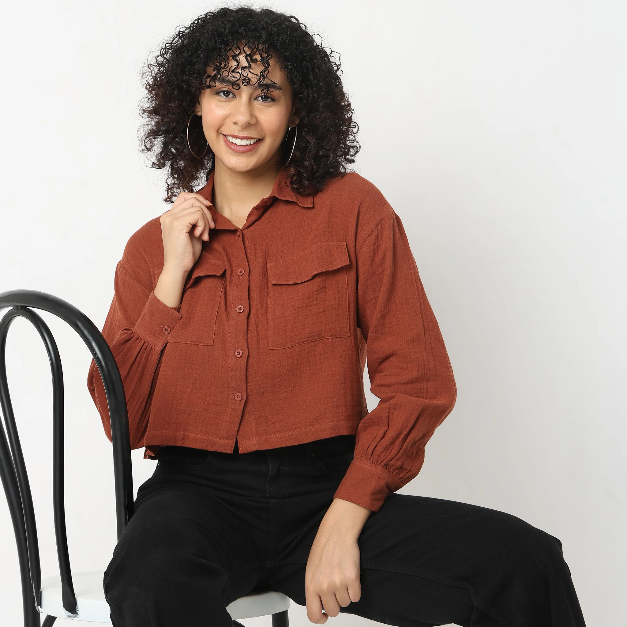 Boxy Fit Solid Shirts - Image 2