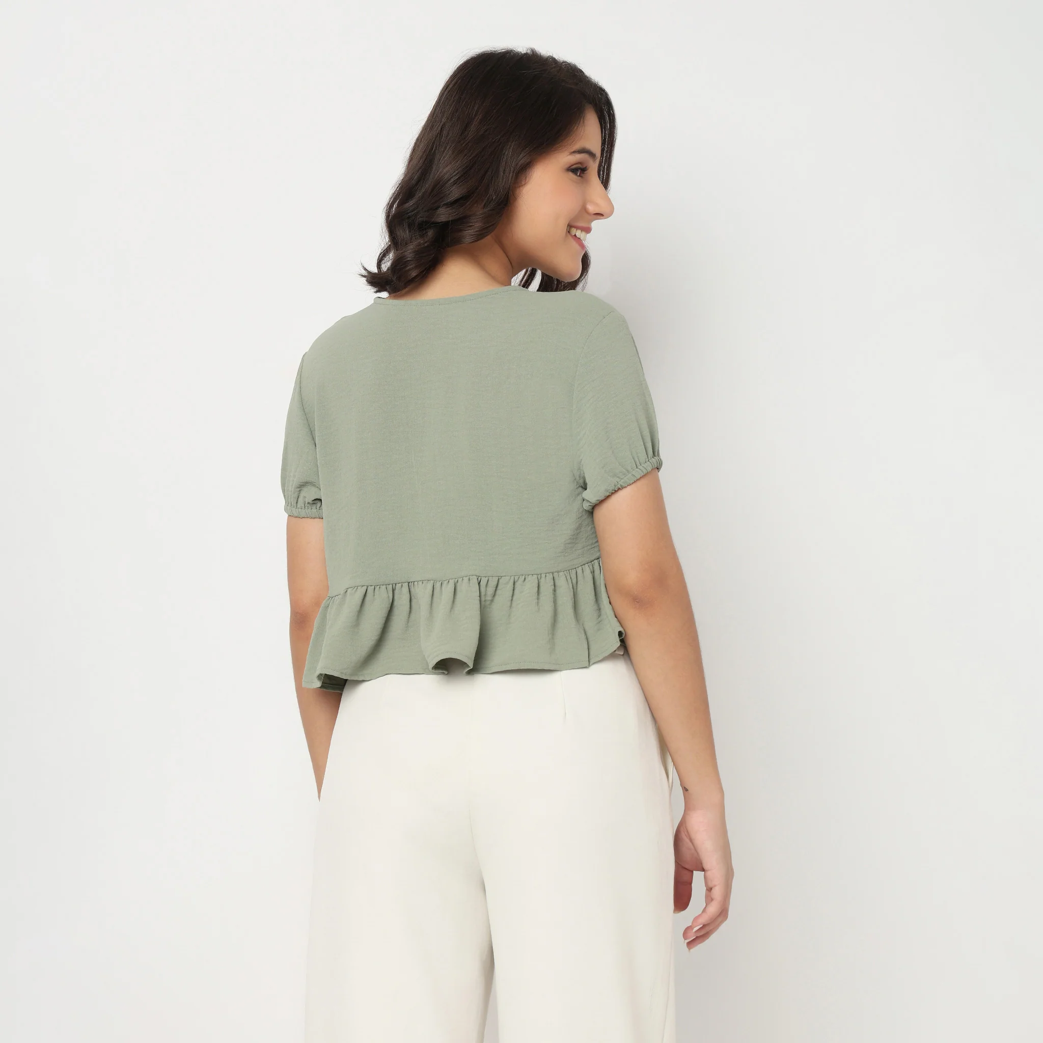 Boxy Fit Top With Bow Detail - Image 3