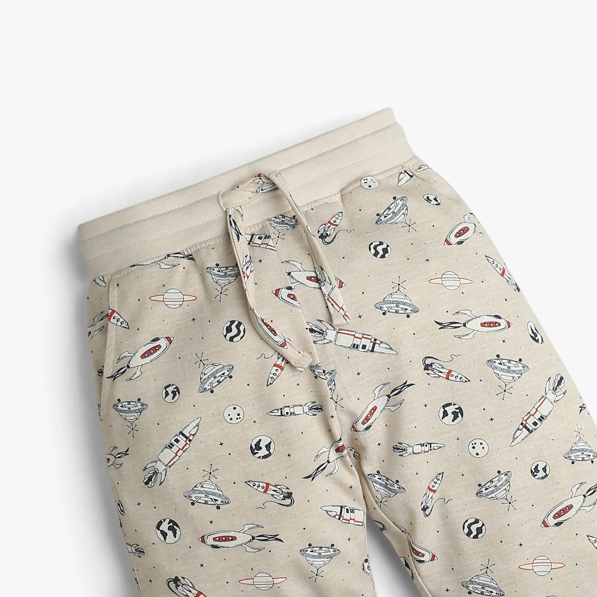 Boys All Over Print Crew Neck Full Sleeve Conversational Print T-Shirt With Track Pant Sleepwear Set - Image 6