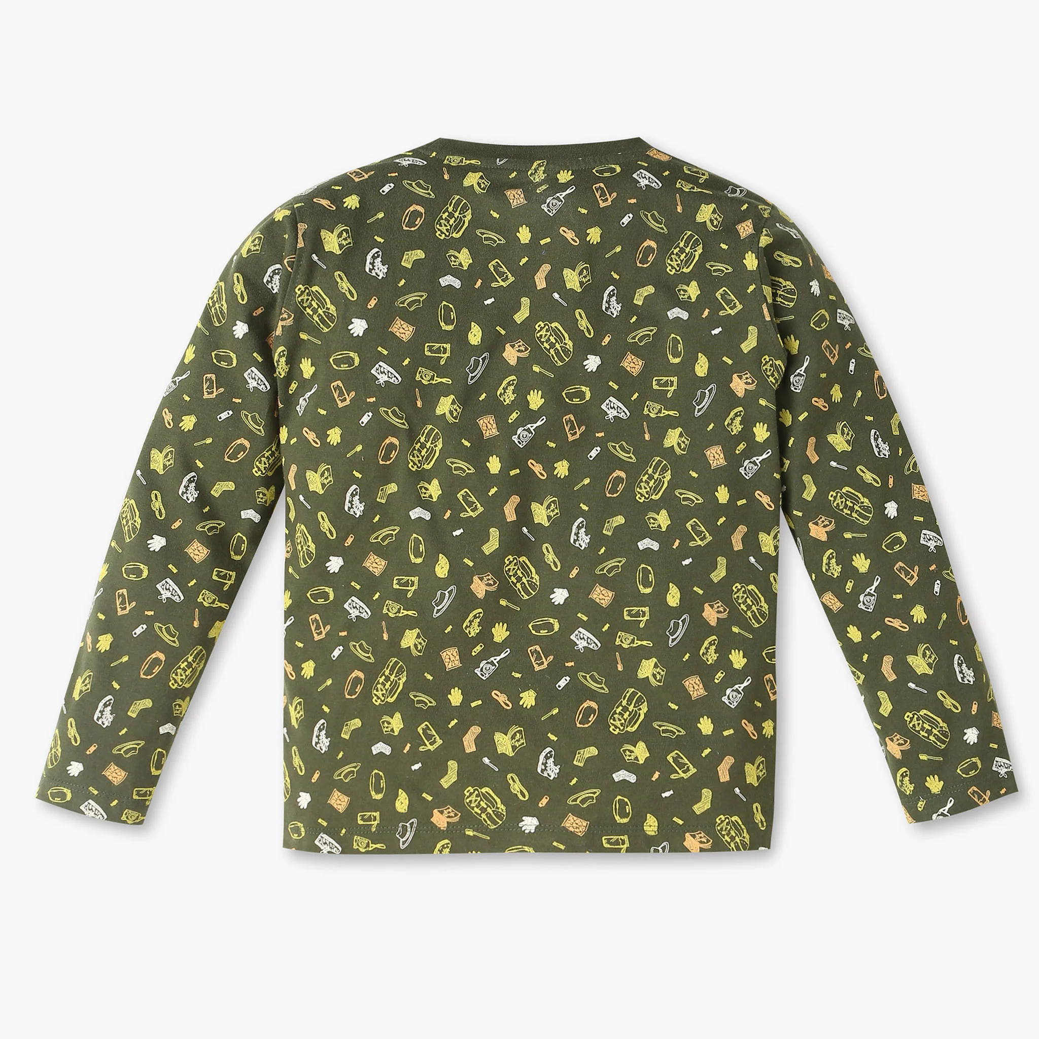Boys All Over Print Crew Neck T-Shirt With Trackpant Sleepwear Set - Image 3