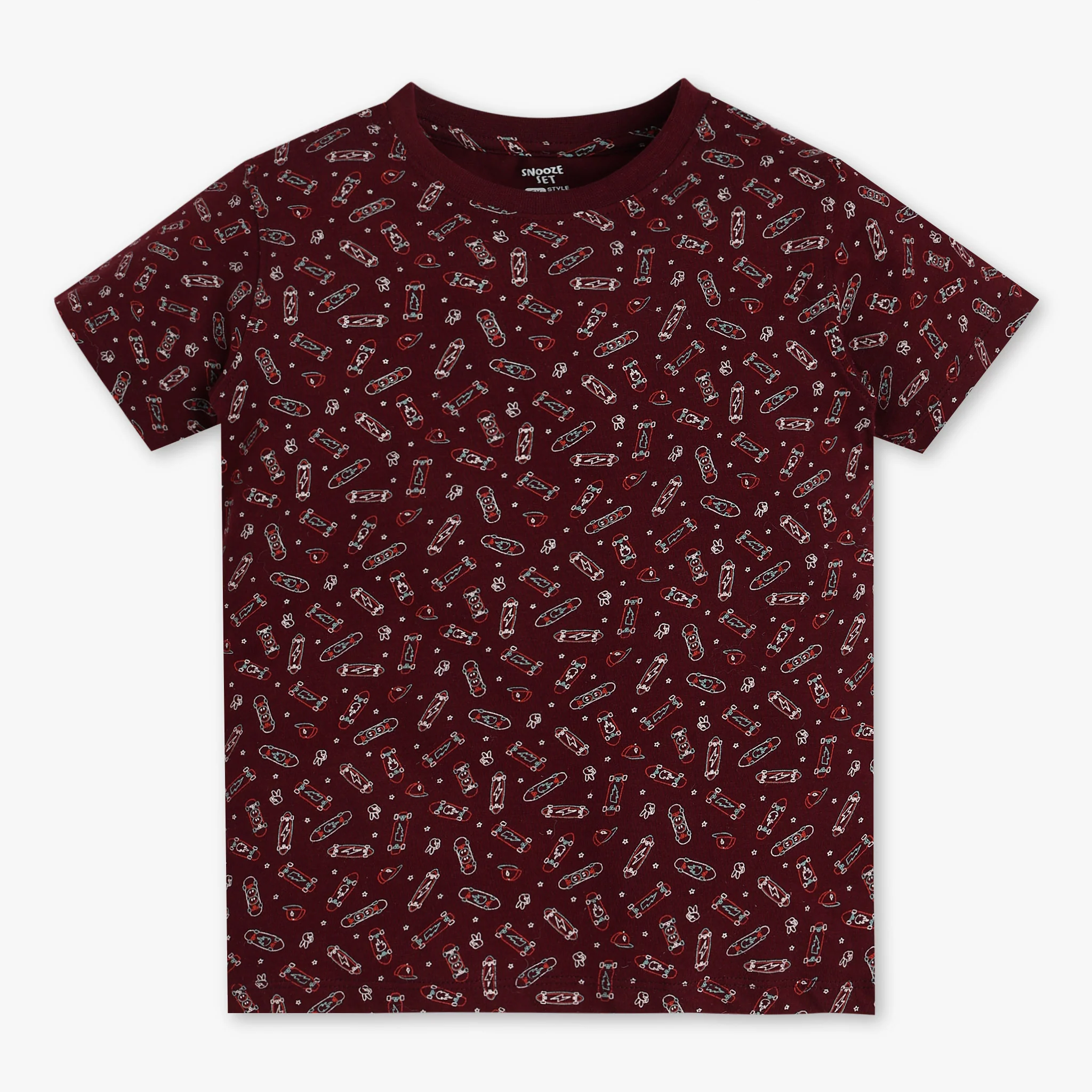 Boys All Over Print Sleepwear T-shirt with Short Set - Image 2