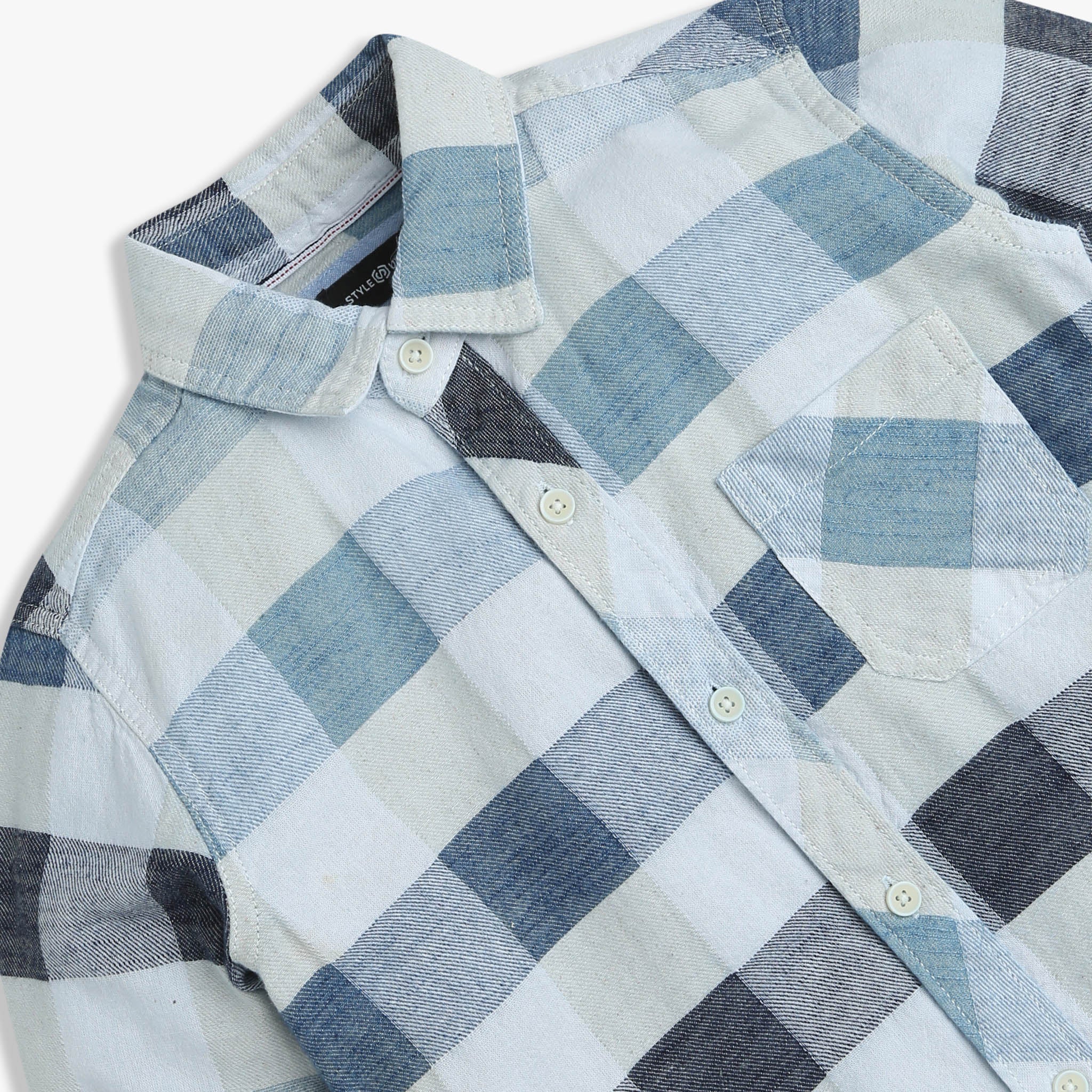 Boys Checkered Full Sleeve Shirt - Image 3