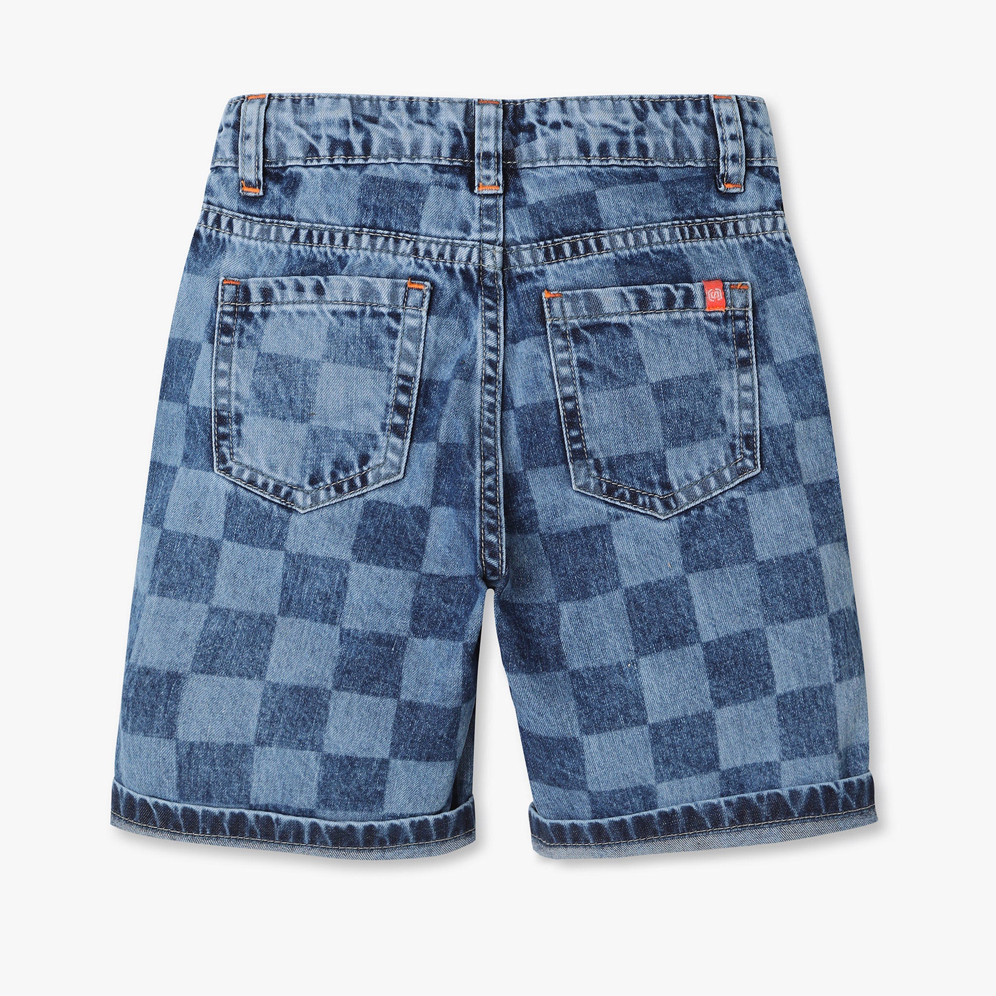 Boys Checkered Mid Rise Shorts - Image 2