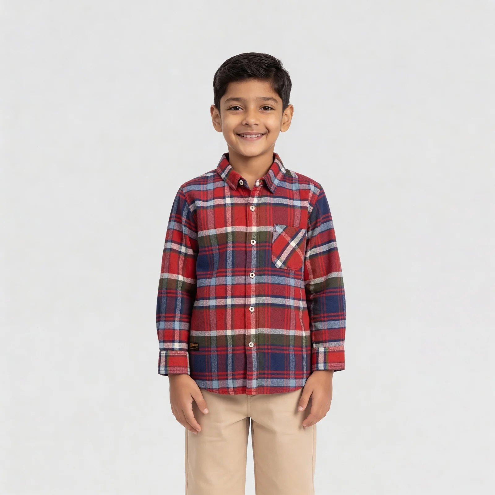 Boys Checkered Woven Shirt - Image 2