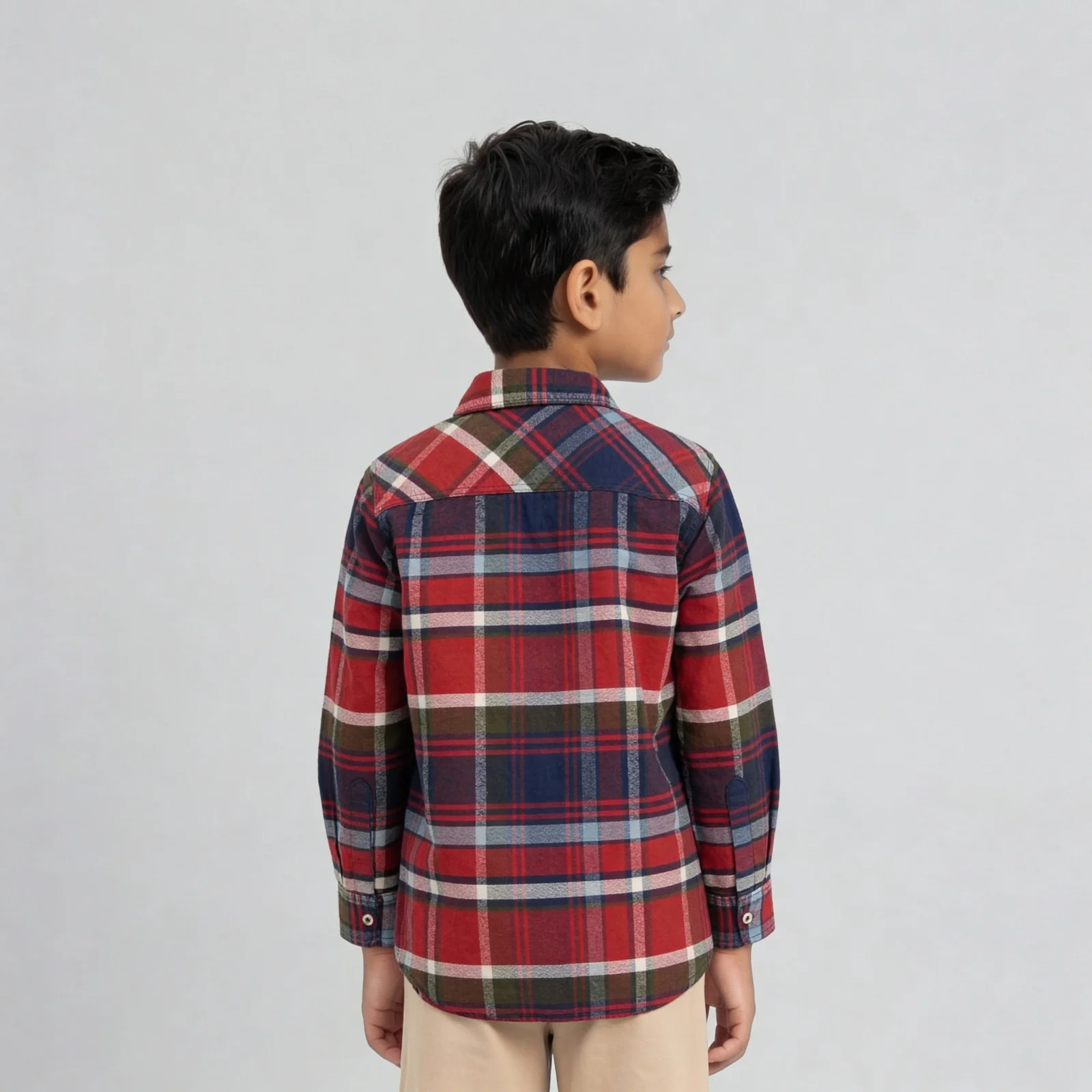 Boys Checkered Woven Shirt - Image 3