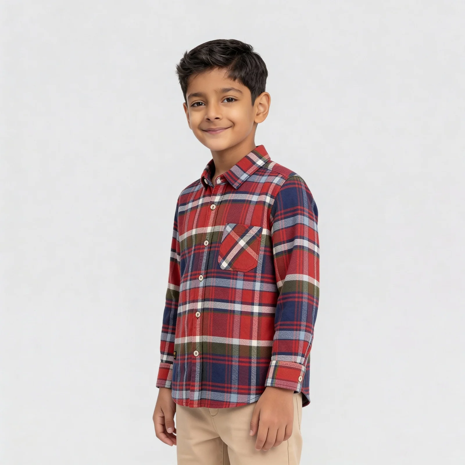Boys Checkered Woven Shirt - Image 5