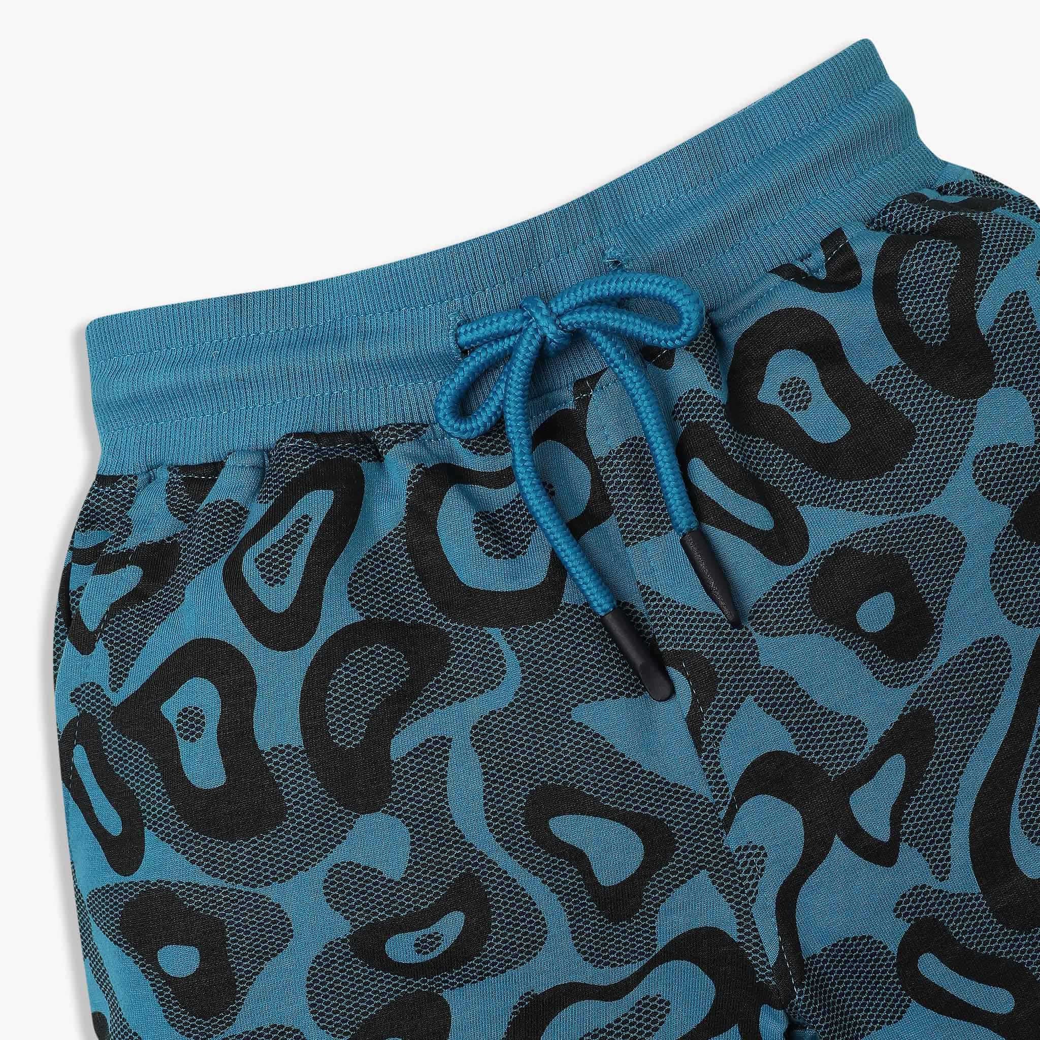 Boys Cotton All Over Print Knee Length Shorts - Image 3