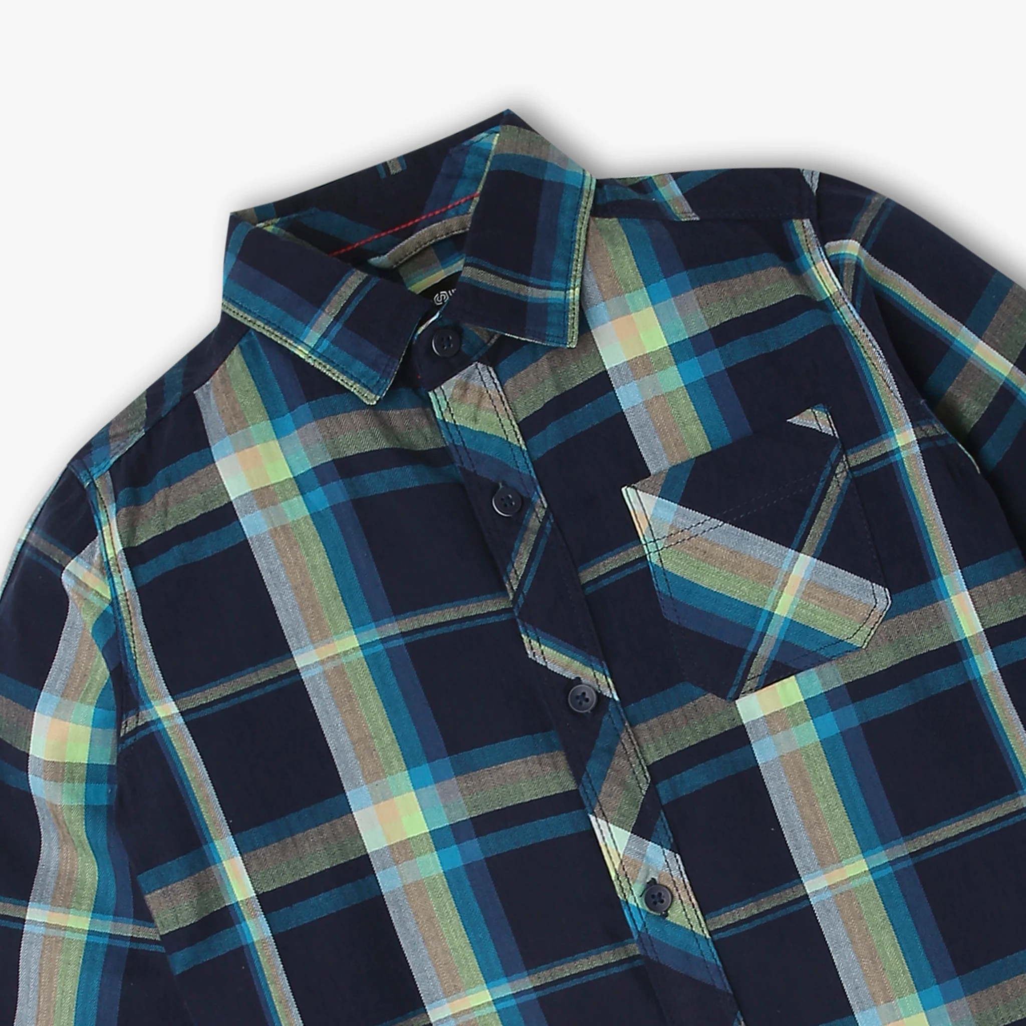 Boys Cotton Checkered Shirt - Image 3