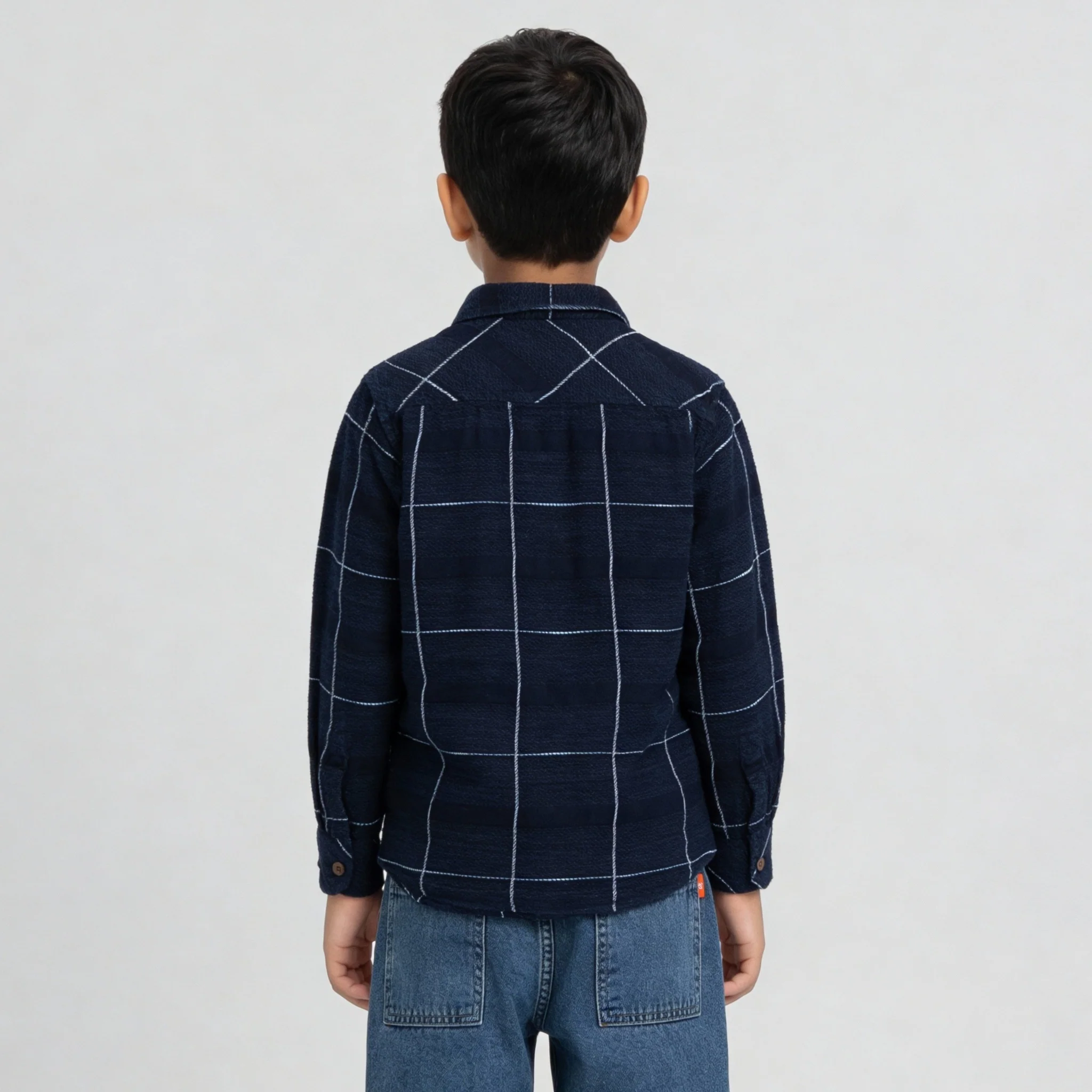 Boys Cotton Checkered Shirt - Image 3