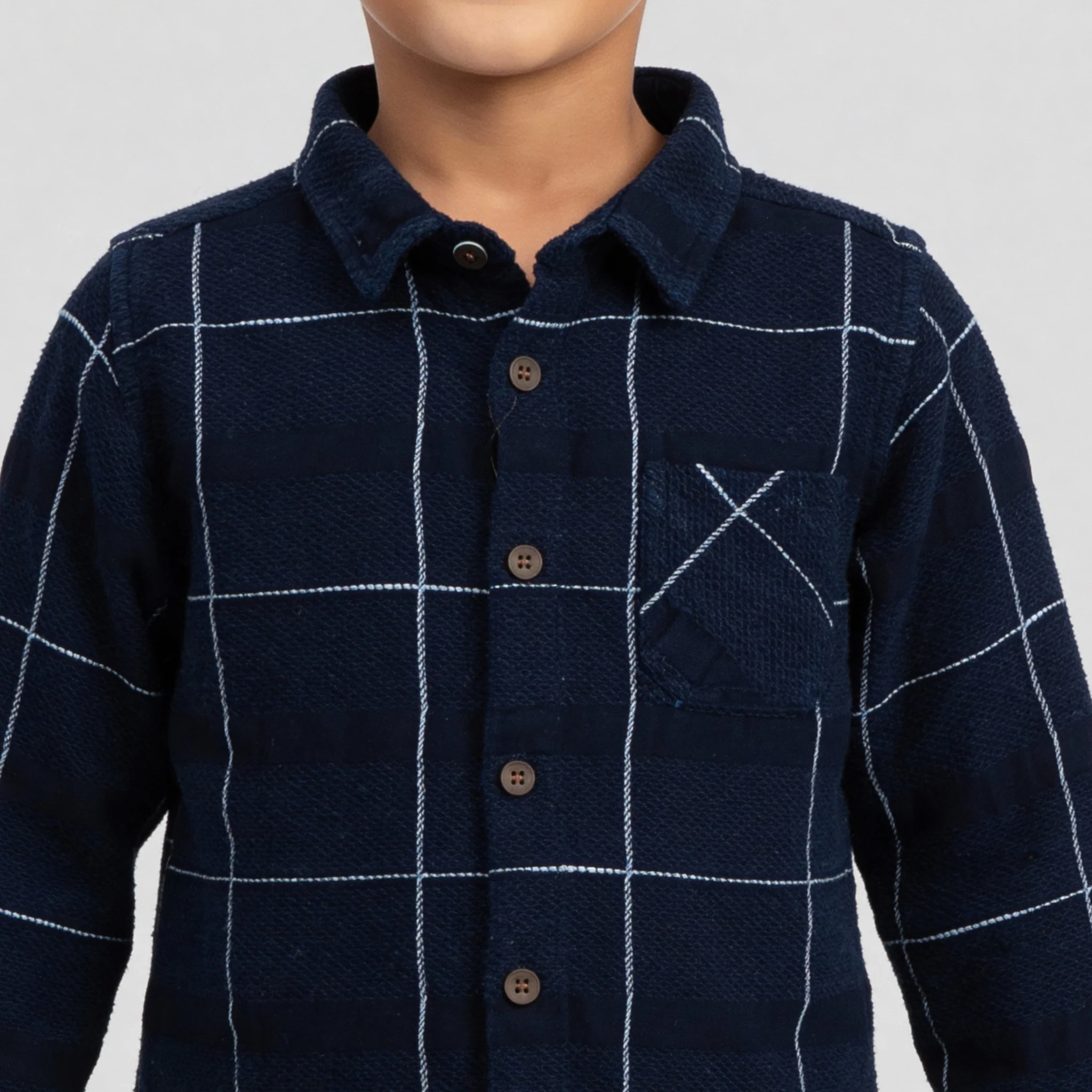 Boys Cotton Checkered Shirt - Image 4