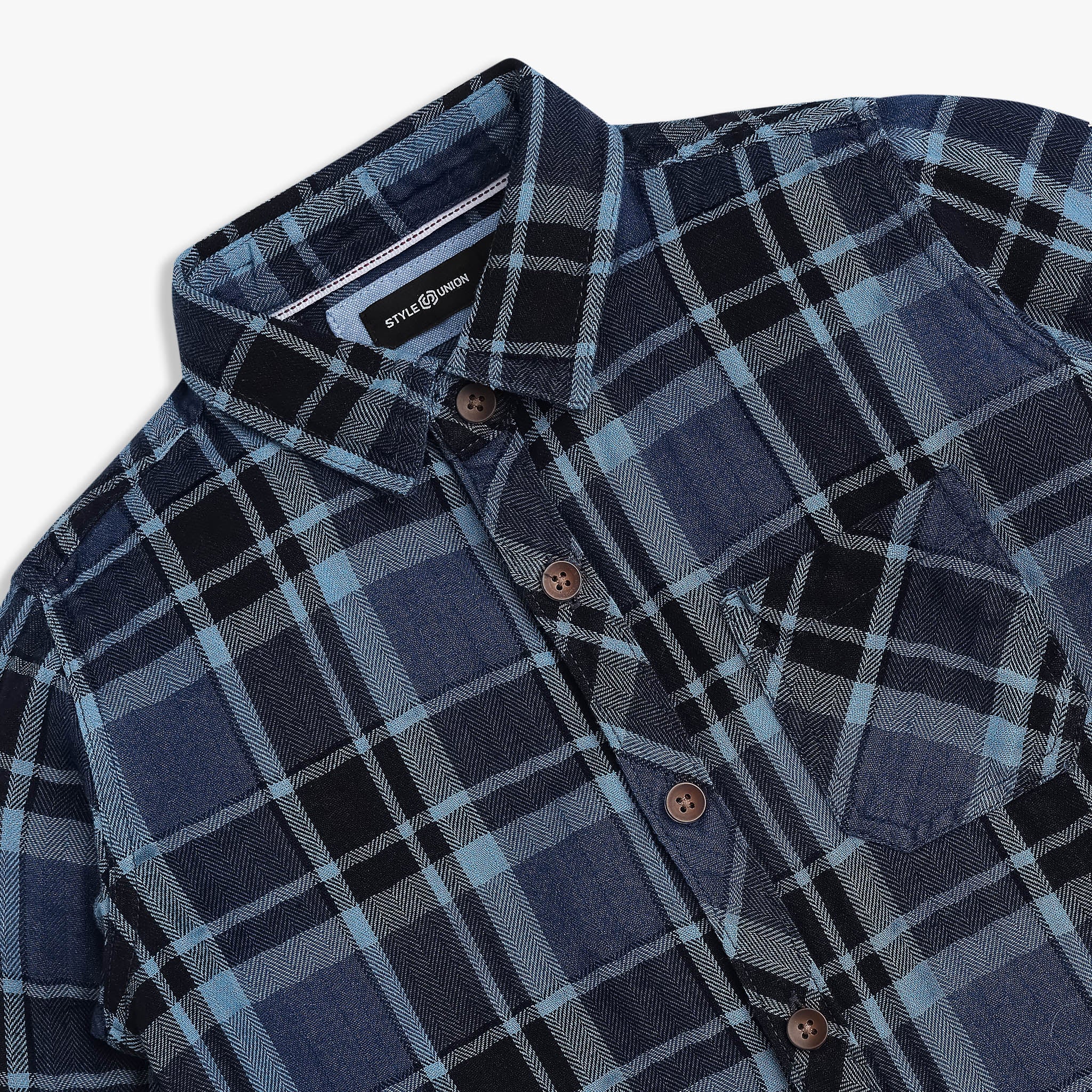 Boys Cotton Checkered Shirt - Image 3