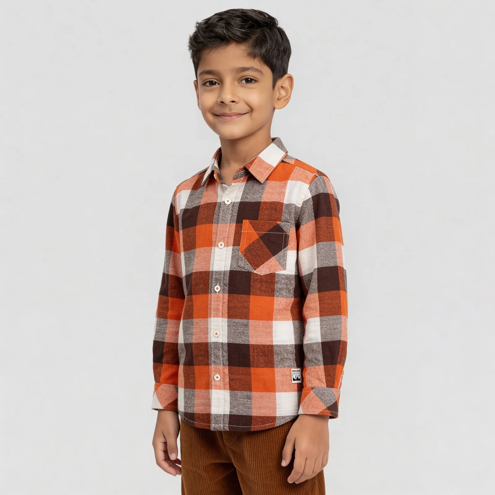 Boys Cotton Checkered Shirt - Image 5
