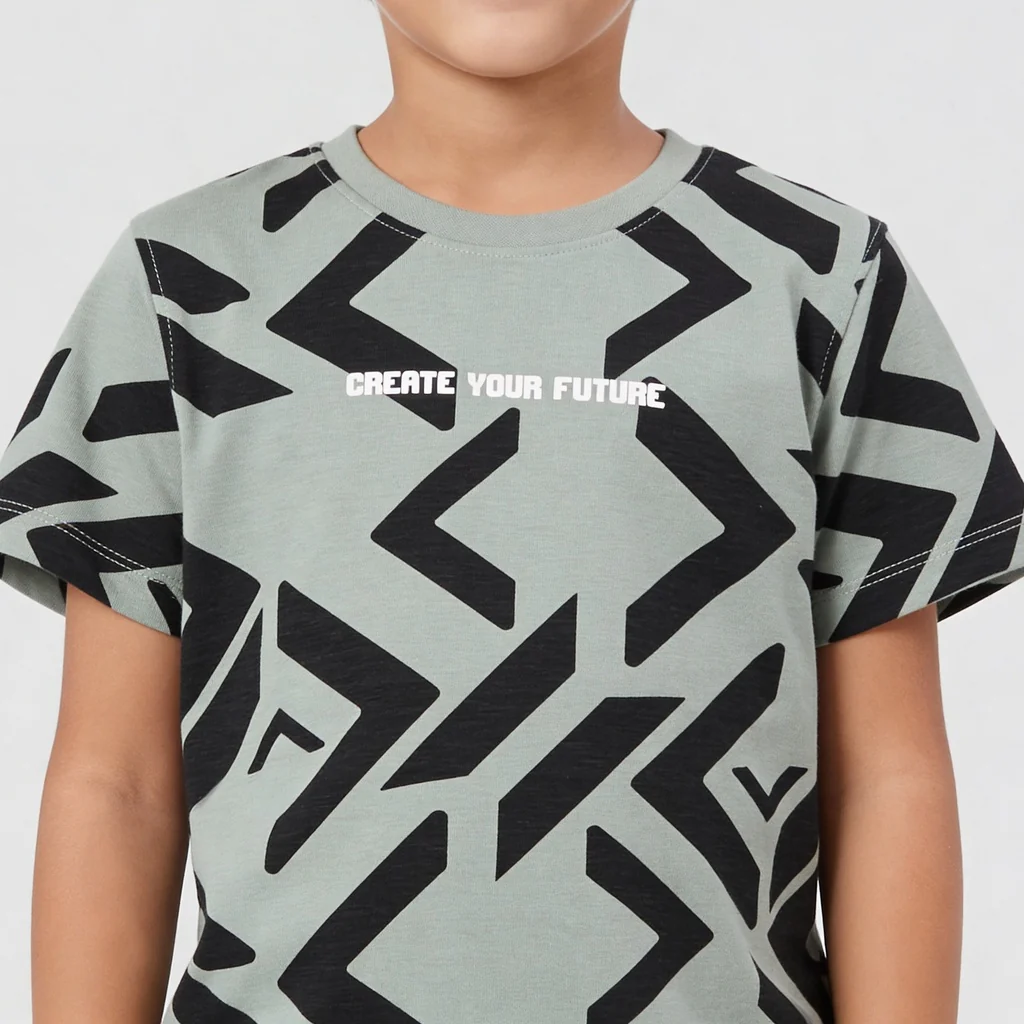 Boys Cotton Crew Neck Future Squad T-Shirt - Image 4