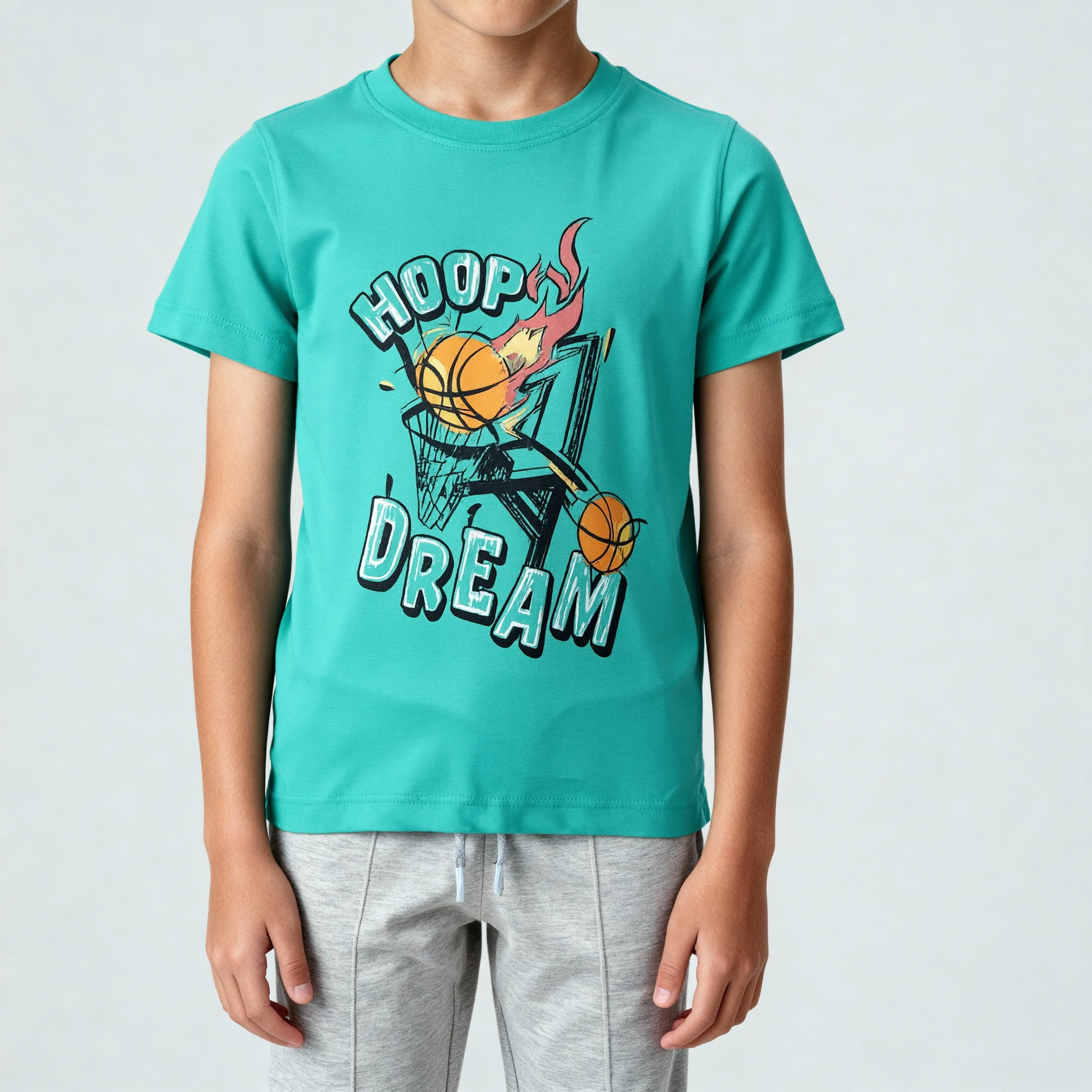 Boys Cotton Crew Neck Graphitee - Image 4