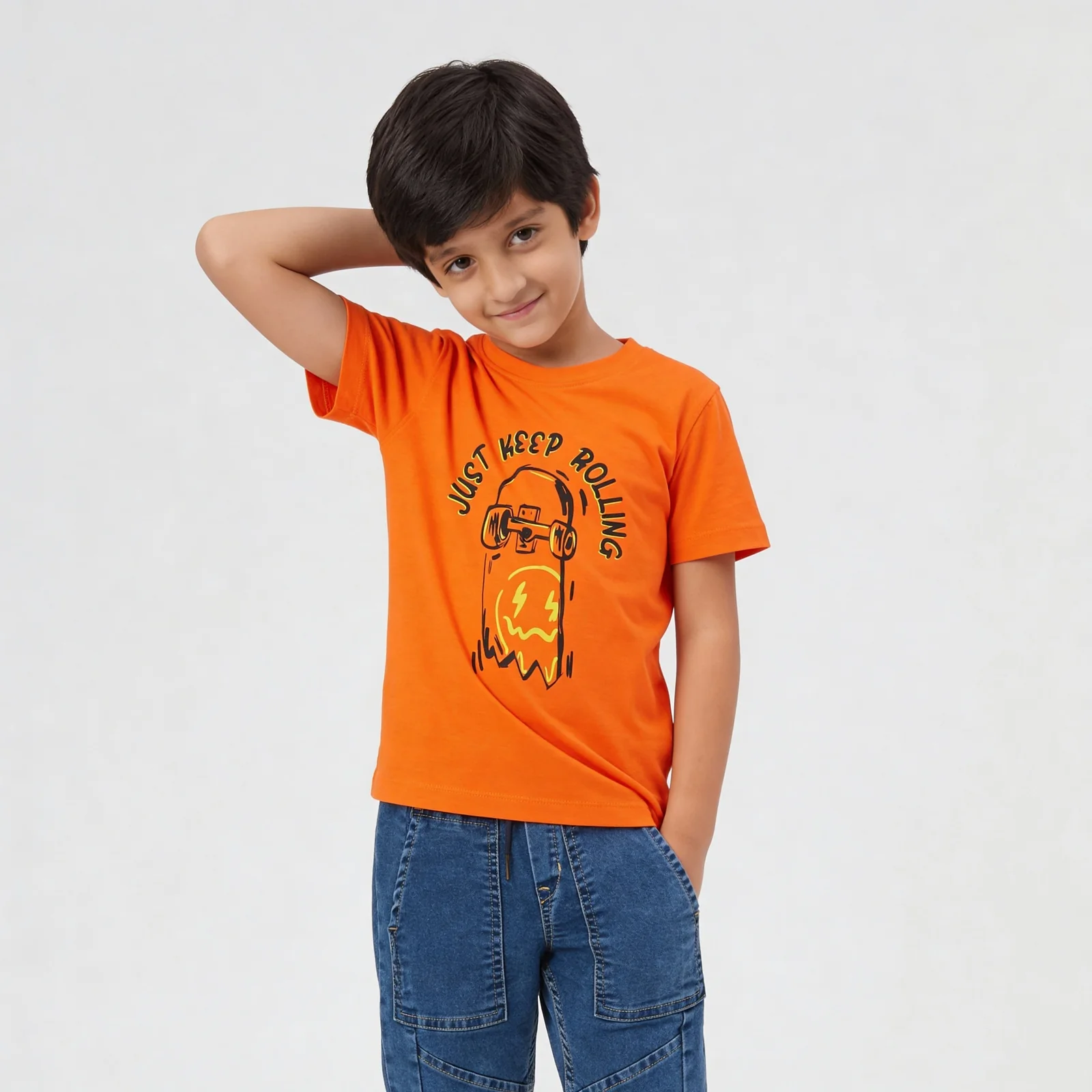 Boys Cotton Crew Neck Graphitee - Image 2