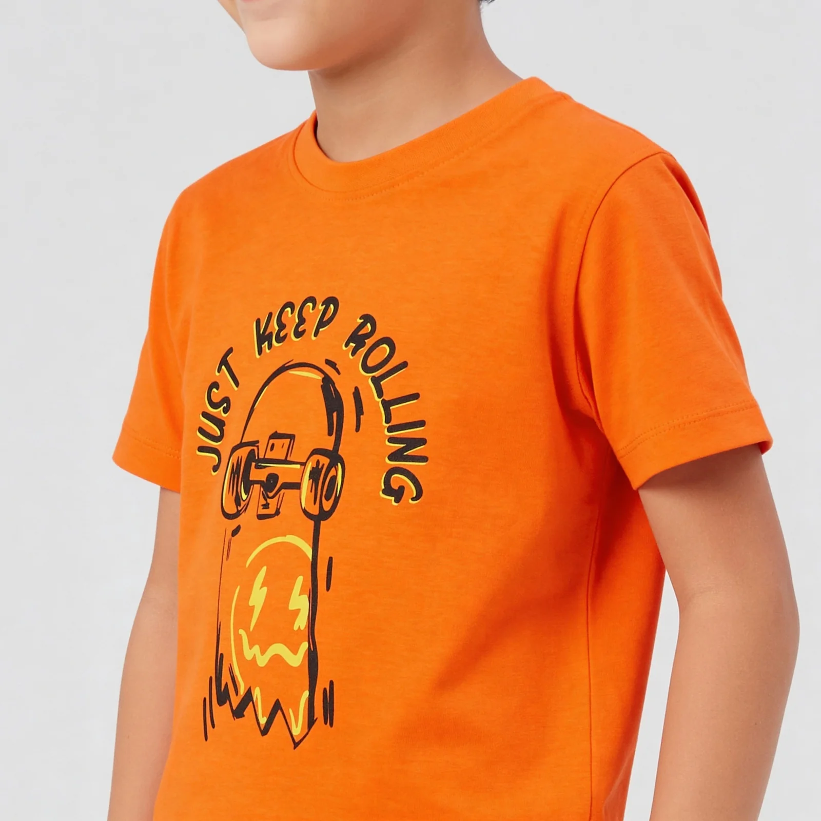 Boys Cotton Crew Neck Graphitee - Image 4