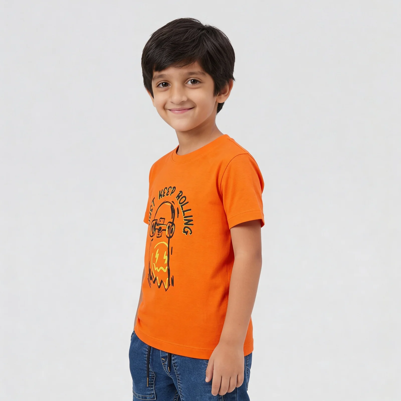Boys Cotton Crew Neck Graphitee - Image 5