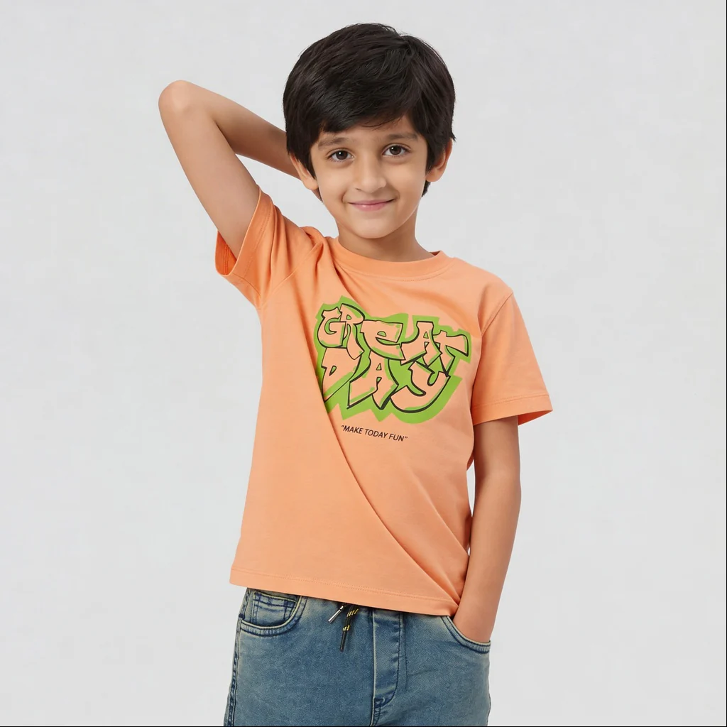 Boys Cotton Crew Neck Graphitee - Image 2
