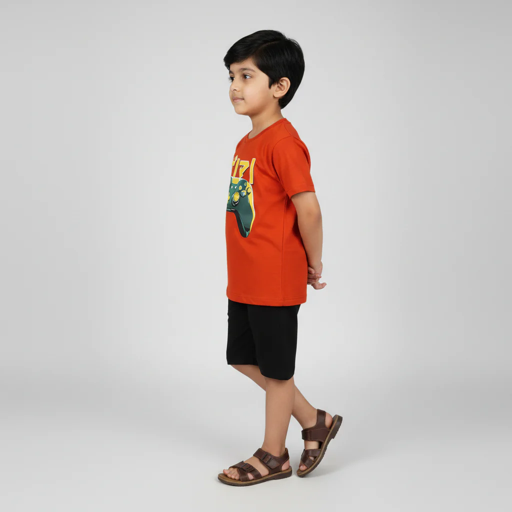 Boys Cotton Crew Neck Graphitee - Image 2
