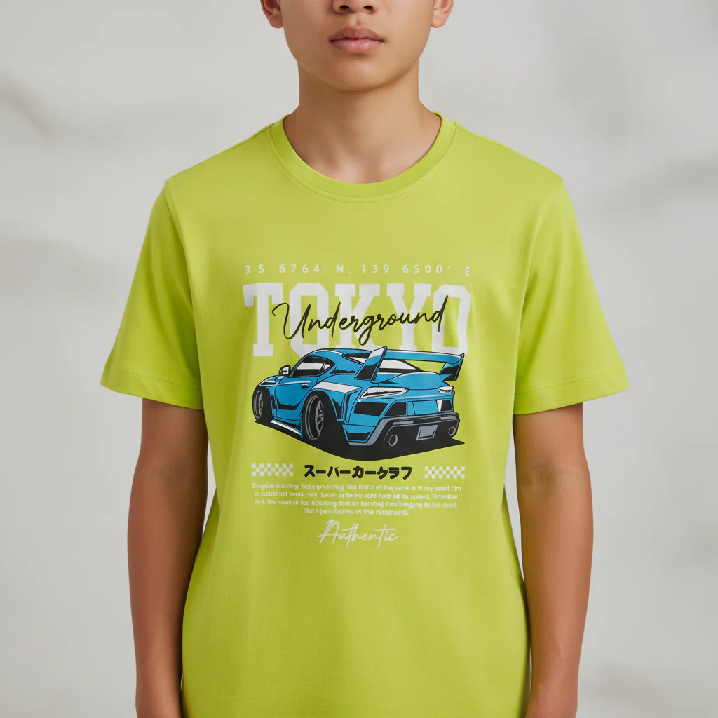 Boys Cotton Crew Neck Graphitee - Image 4
