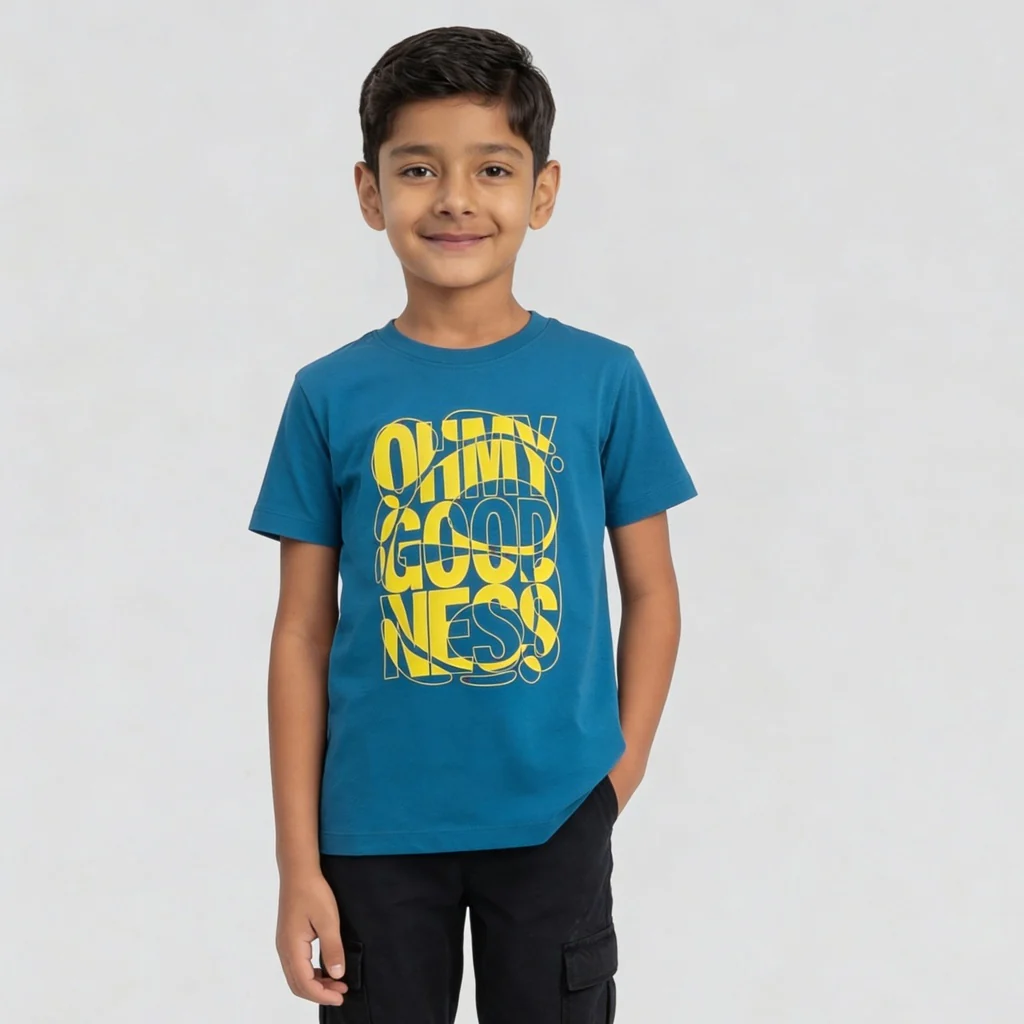 Boys Cotton Crew Neck Graphitee - Image 2