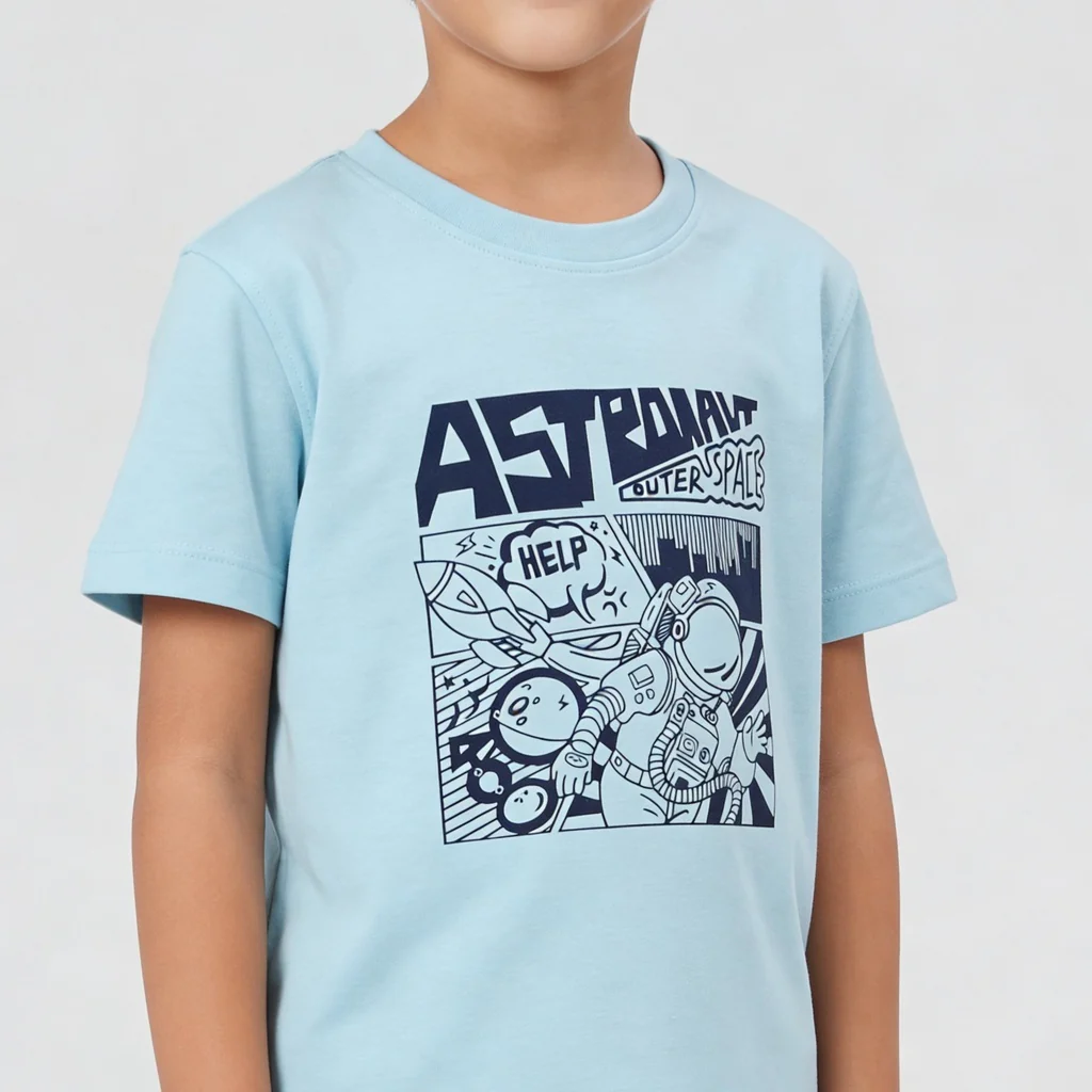 Boys Cotton Crew Neck Graphitee - Image 4