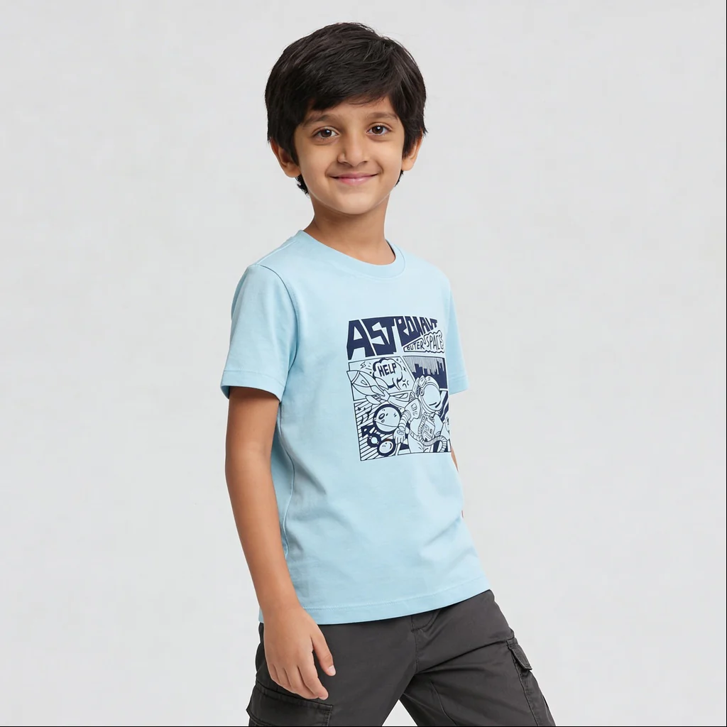 Boys Cotton Crew Neck Graphitee - Image 5