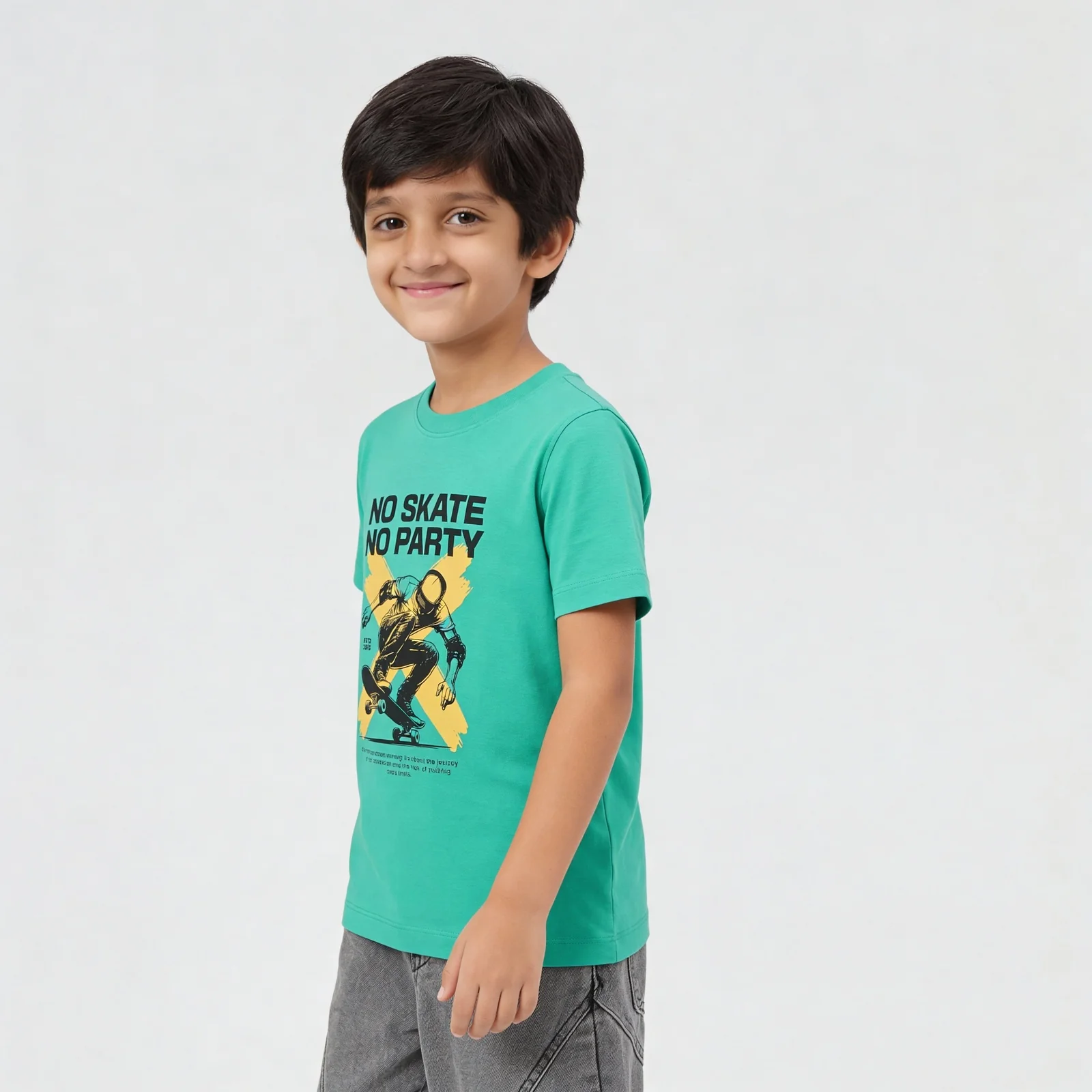 Boys Cotton Crew Neck Graphitee - Image 5