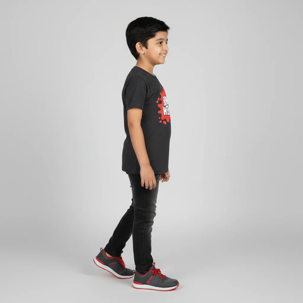 Boys Cotton Crew Neck Graphitee - Image 2