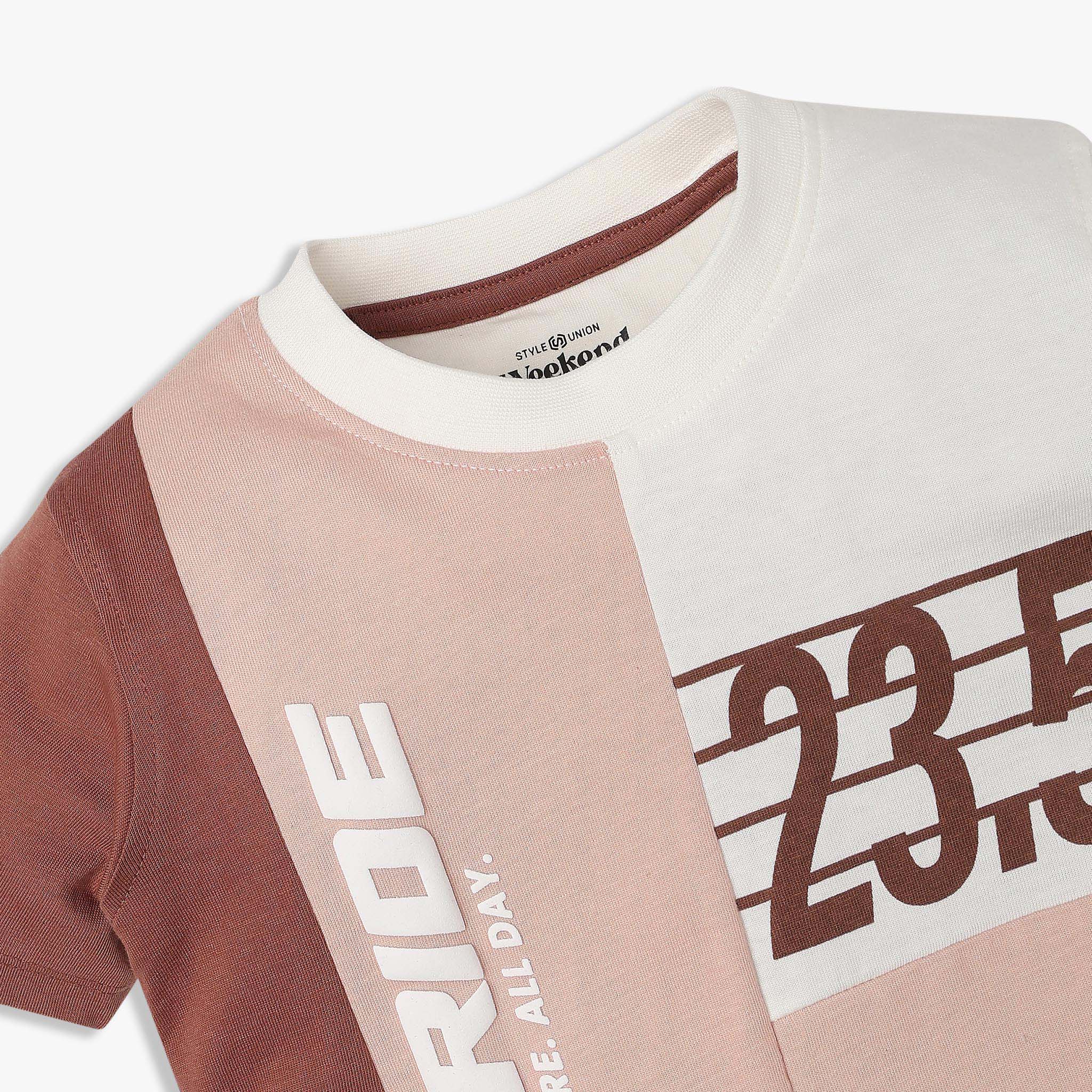 Boys Cotton Crew Neck Weekend T-Shirt - Image 3