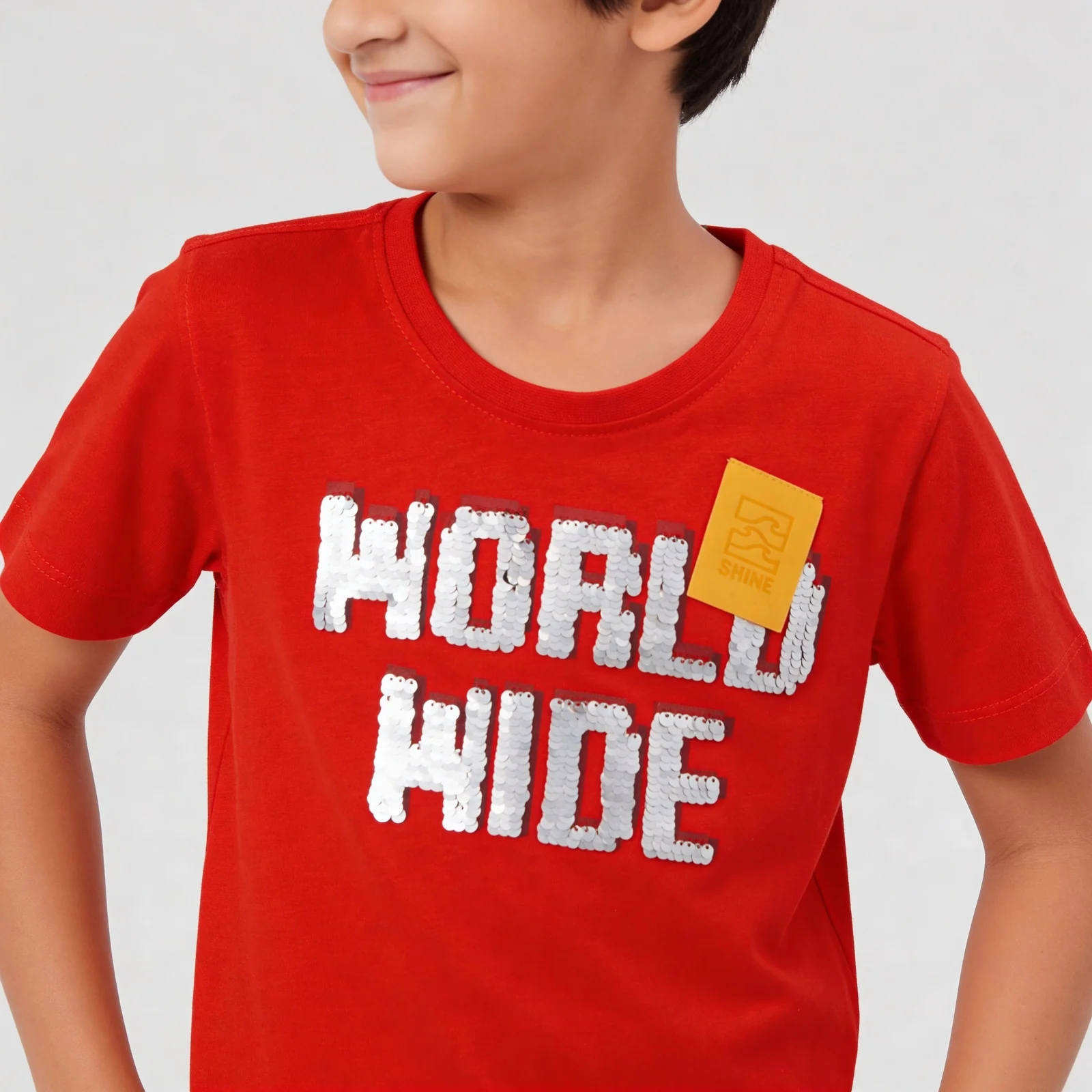 Boys Cotton Embellished Oversize T-Shirt - Image 4