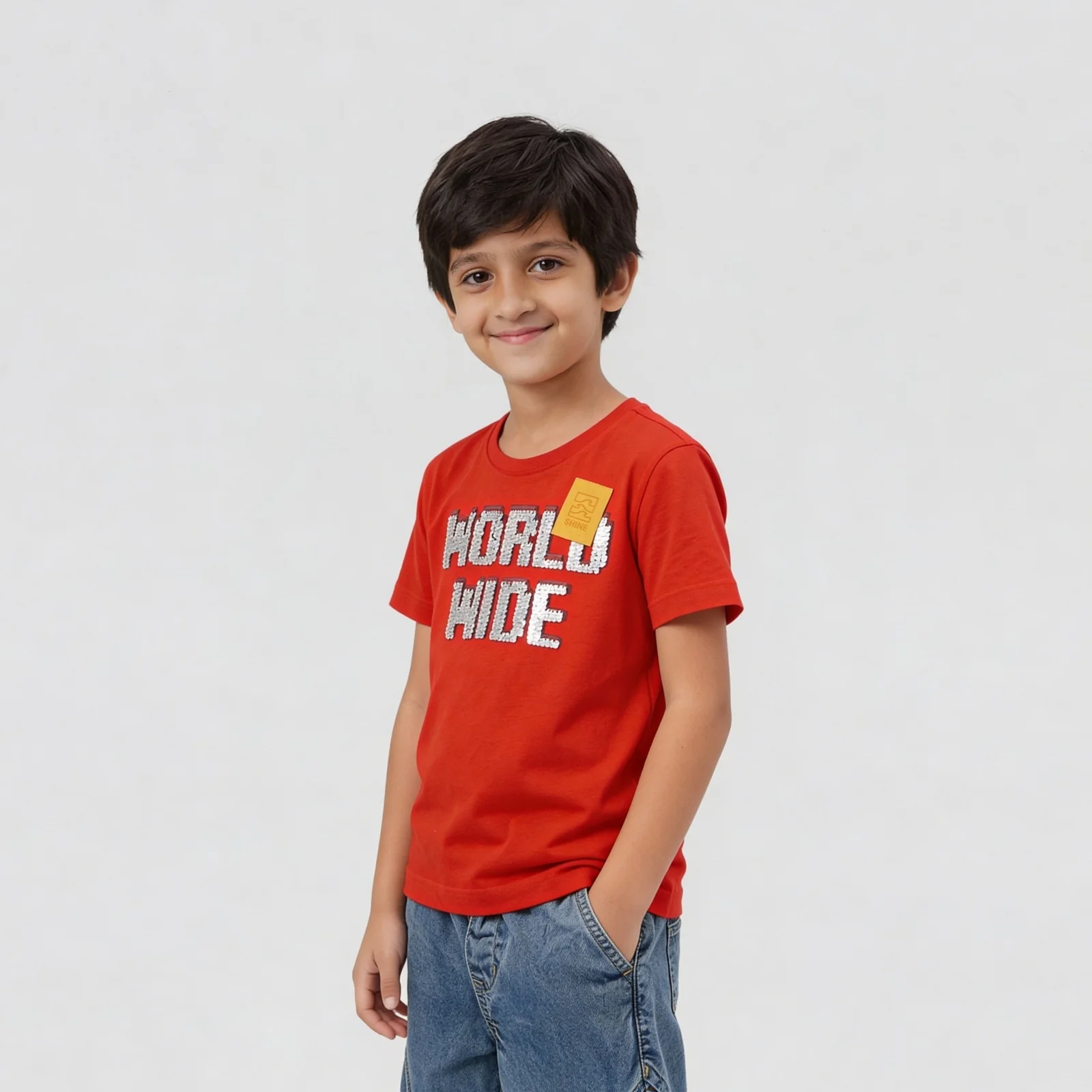 Boys Cotton Embellished Oversize T-Shirt - Image 5