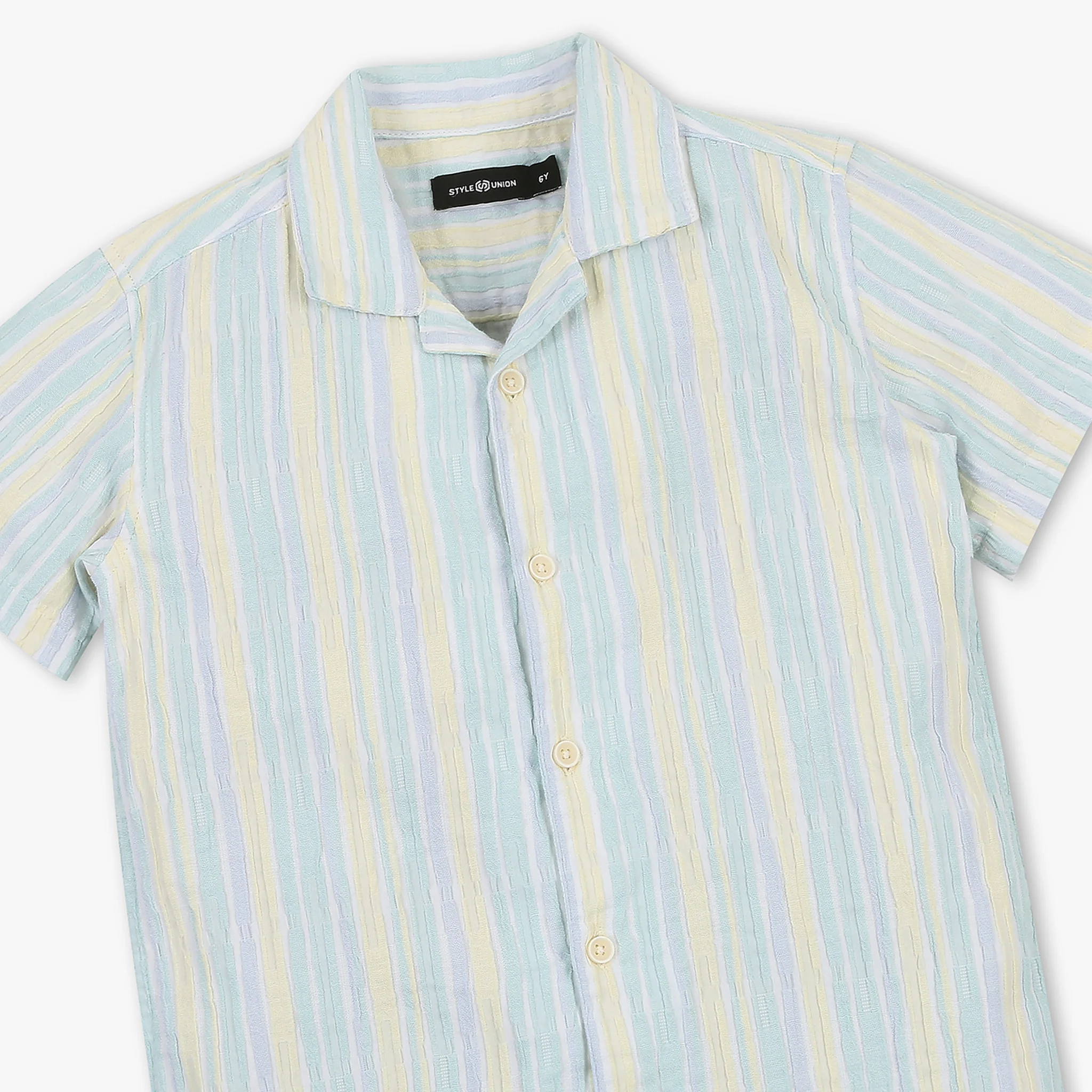 Boys Cotton Striped Shirt - Image 3