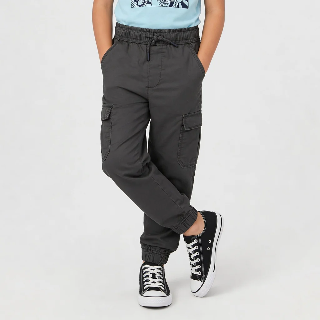 Boys Cotton Full Lenght Cargos - Image 7