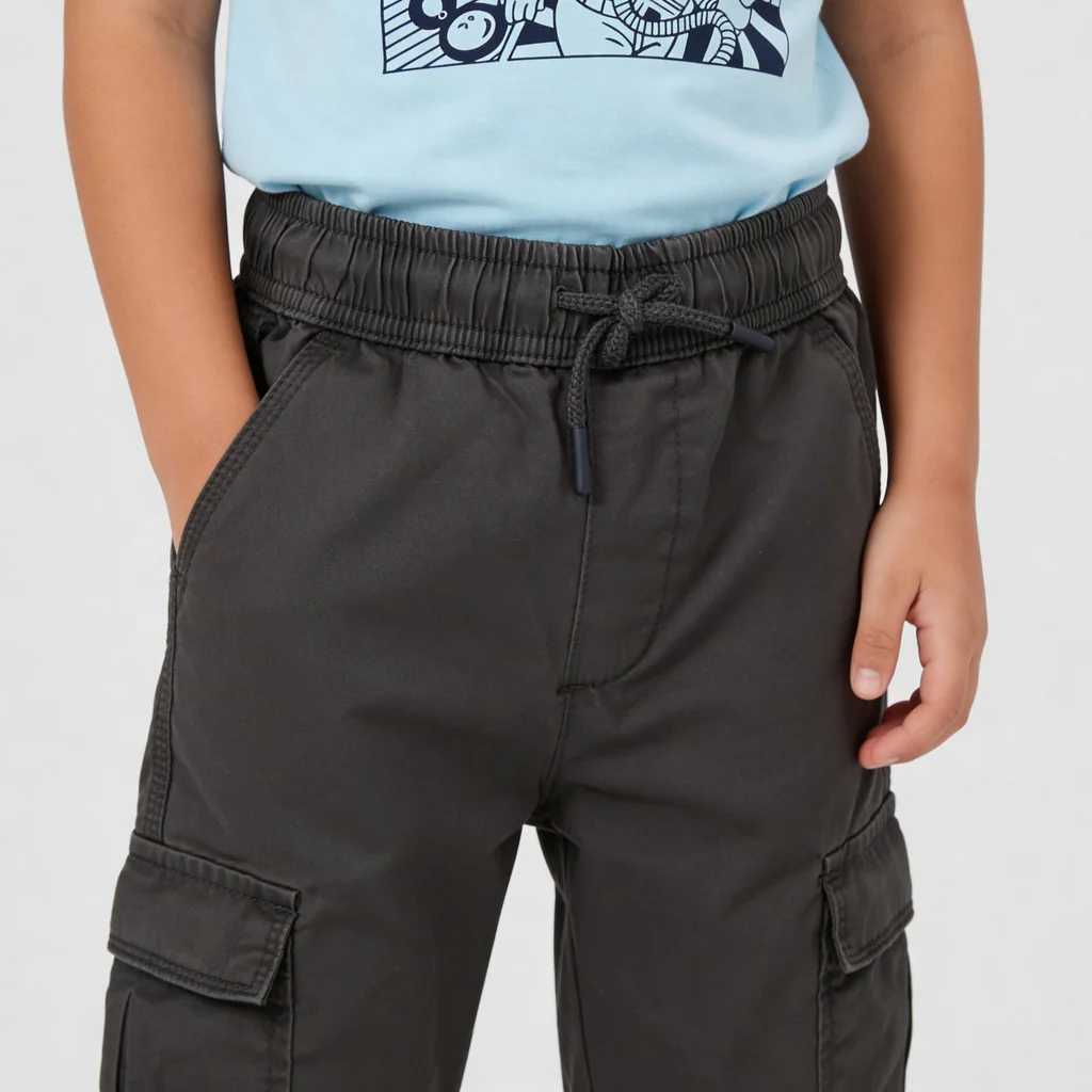 Boys Cotton Full Lenght Cargos - Image 9