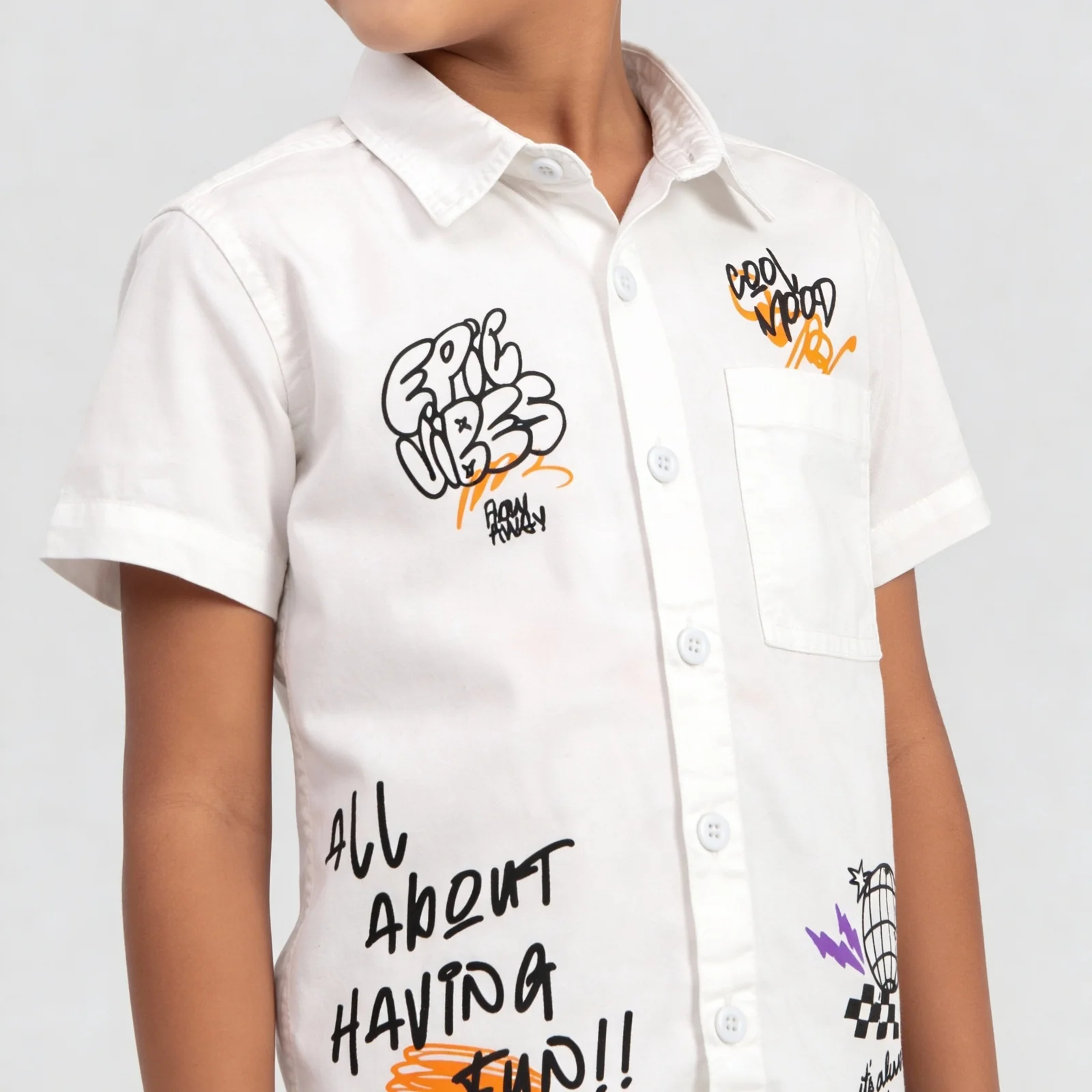 Boys Cotton Graphic Shirt - Image 4