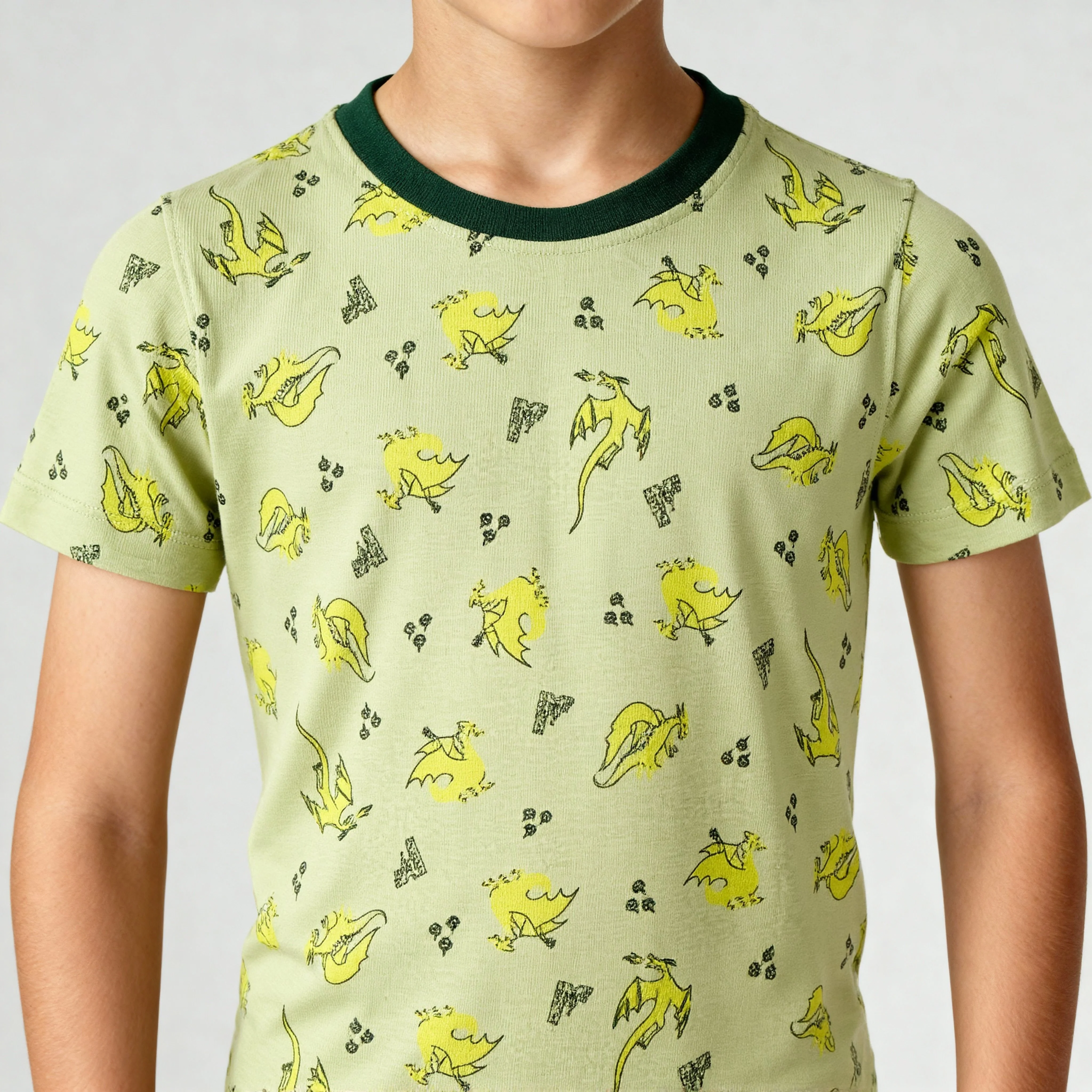 Boys Cotton Graphic T-Shirt with Track Pant Sleepwear Set - Image 4