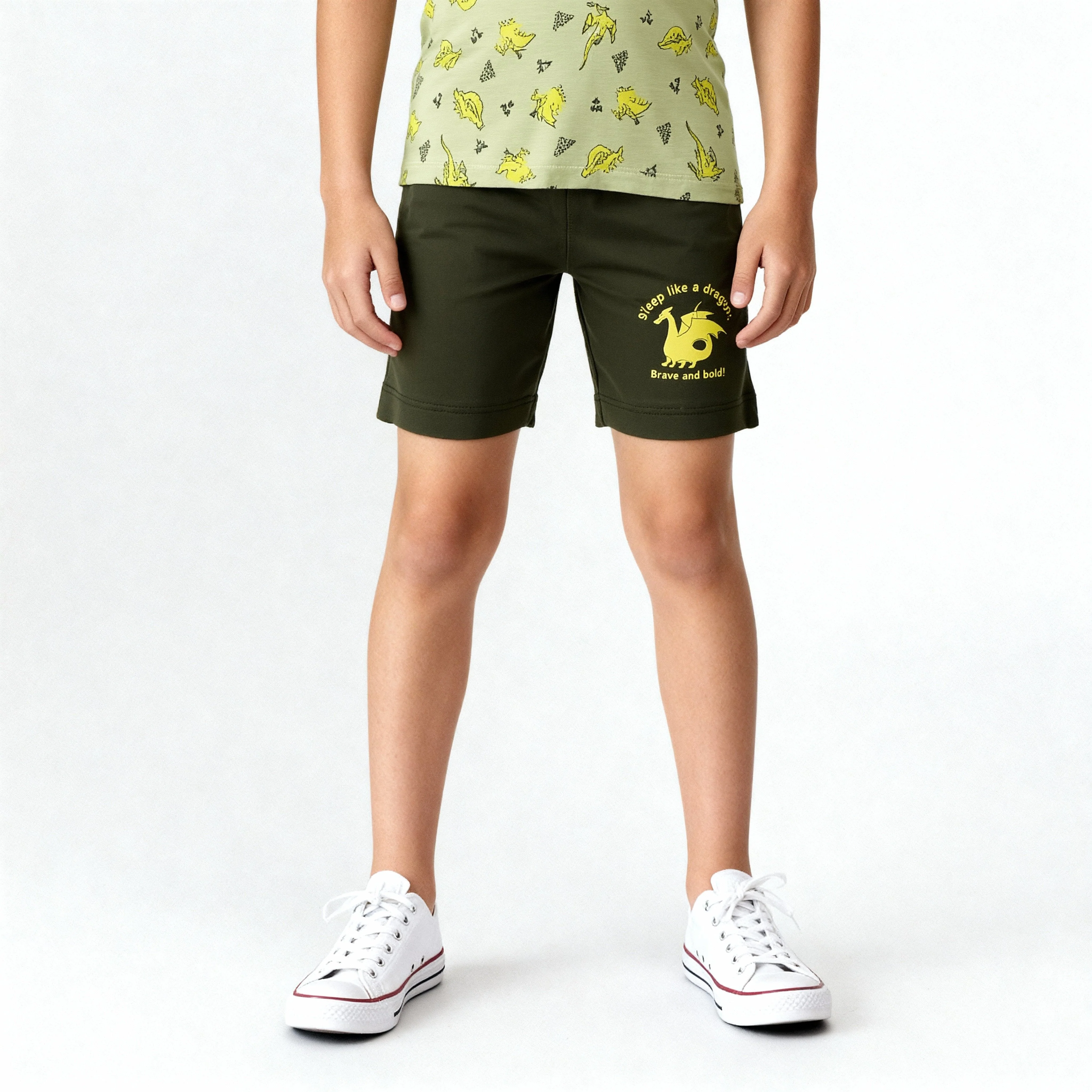Boys Cotton Graphic T-Shirt with Track Pant Sleepwear Set - Image 5