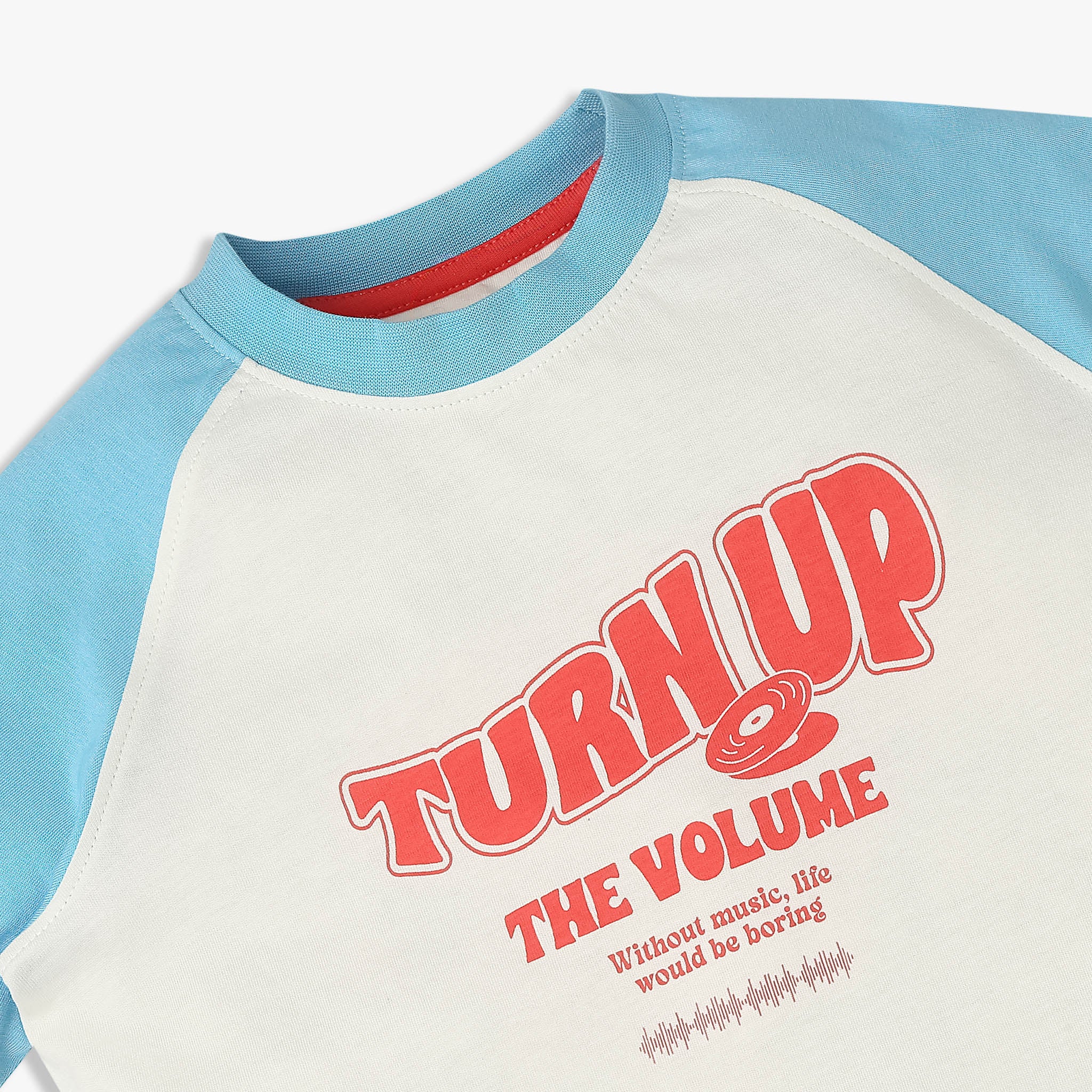 Boys Cotton Printed Crew Neck T-Shirt - Image 3