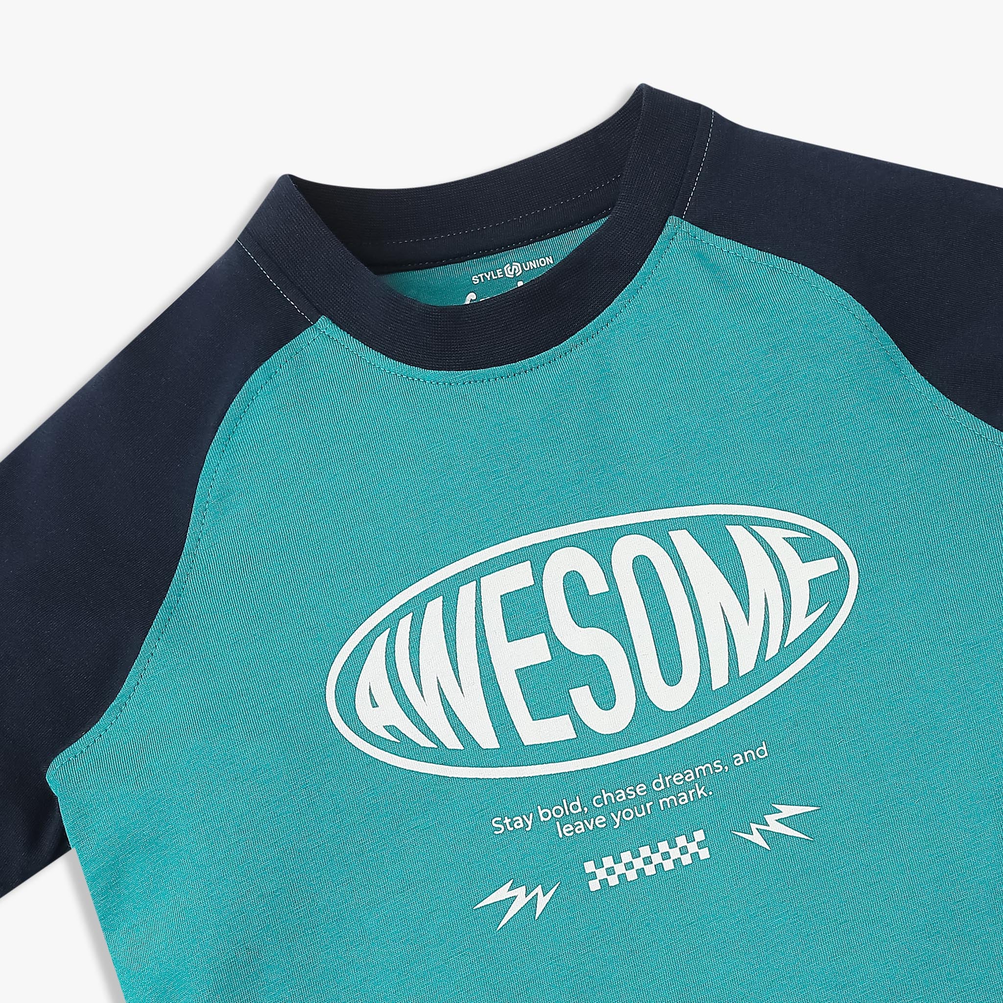 Boys Cotton Printed Crew Neck T-Shirt - Image 3