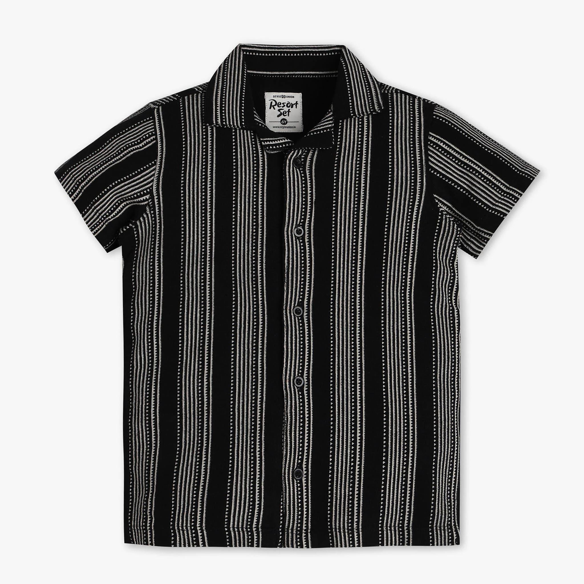 Boys Cotton Striped Shirt