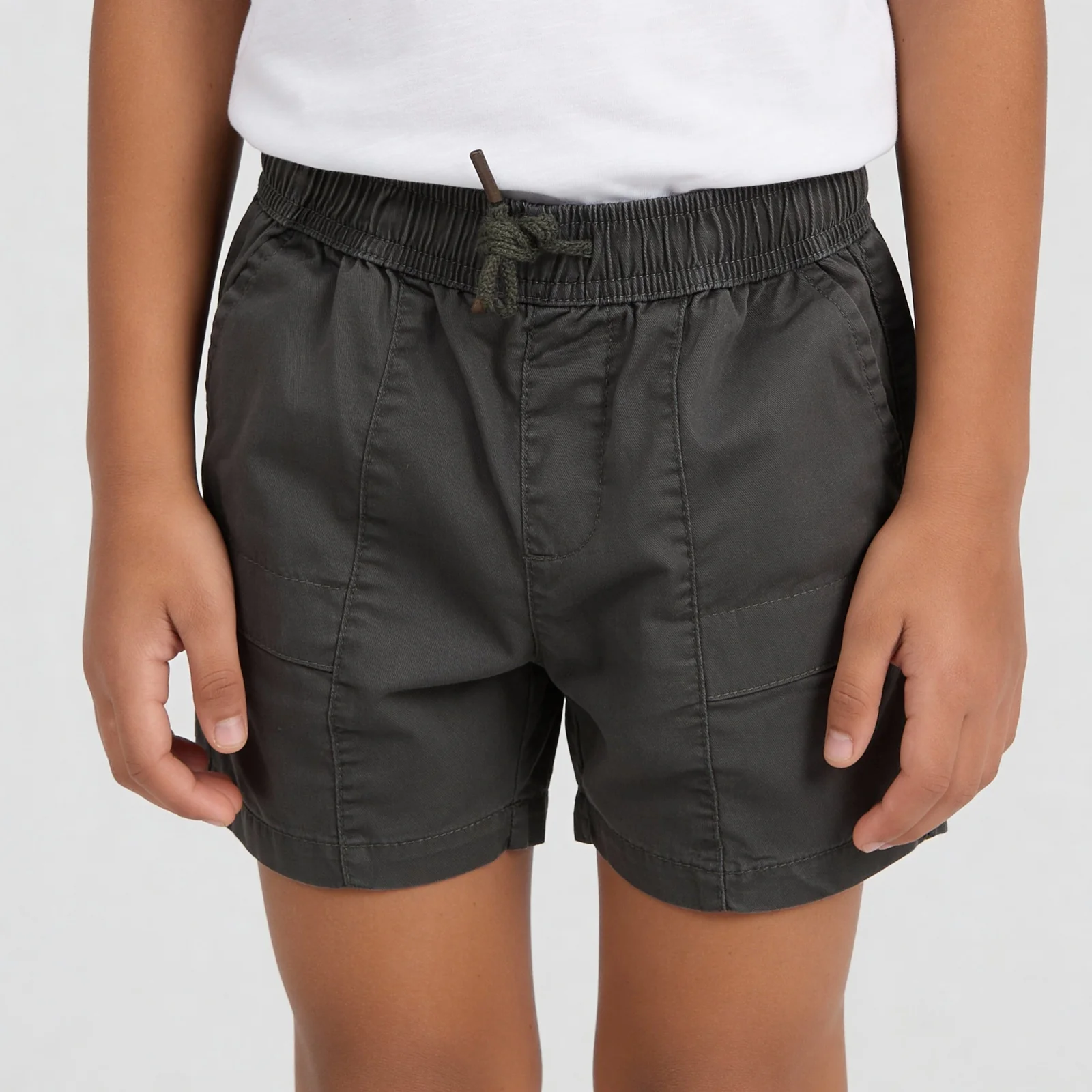 Boys Cotton Solid Pull On Shorts - Image 4