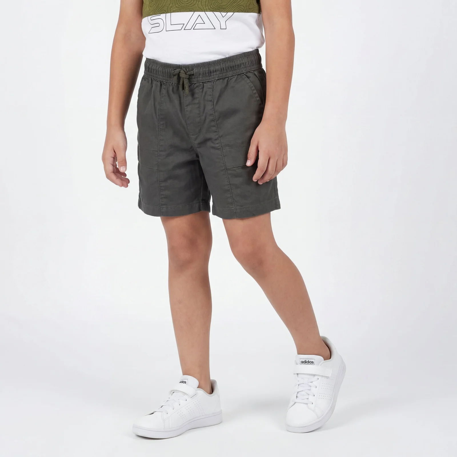 Boys Cotton Solid Pull On Shorts - Image 5