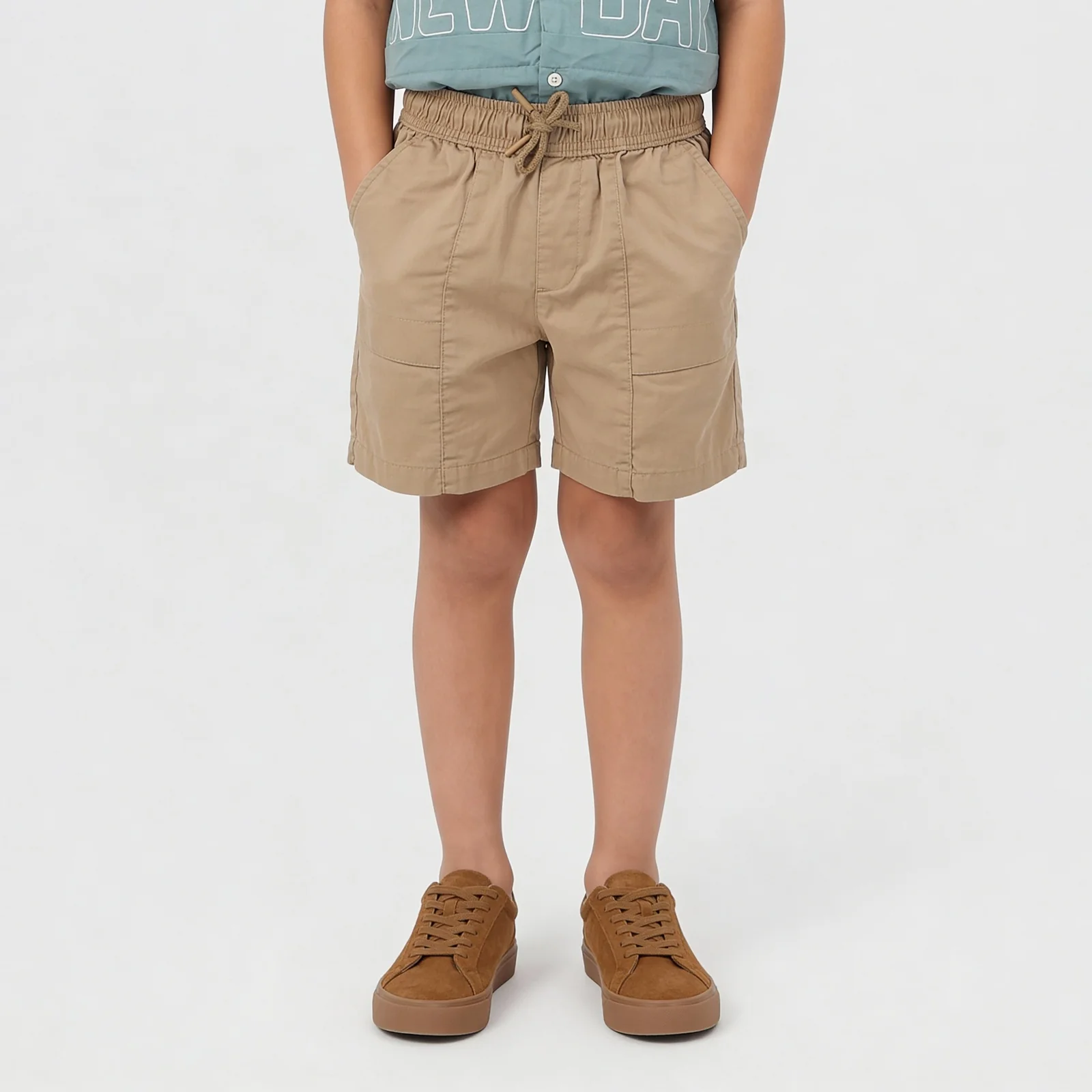 Boys Cotton Solid Pull On Shorts - Image 7