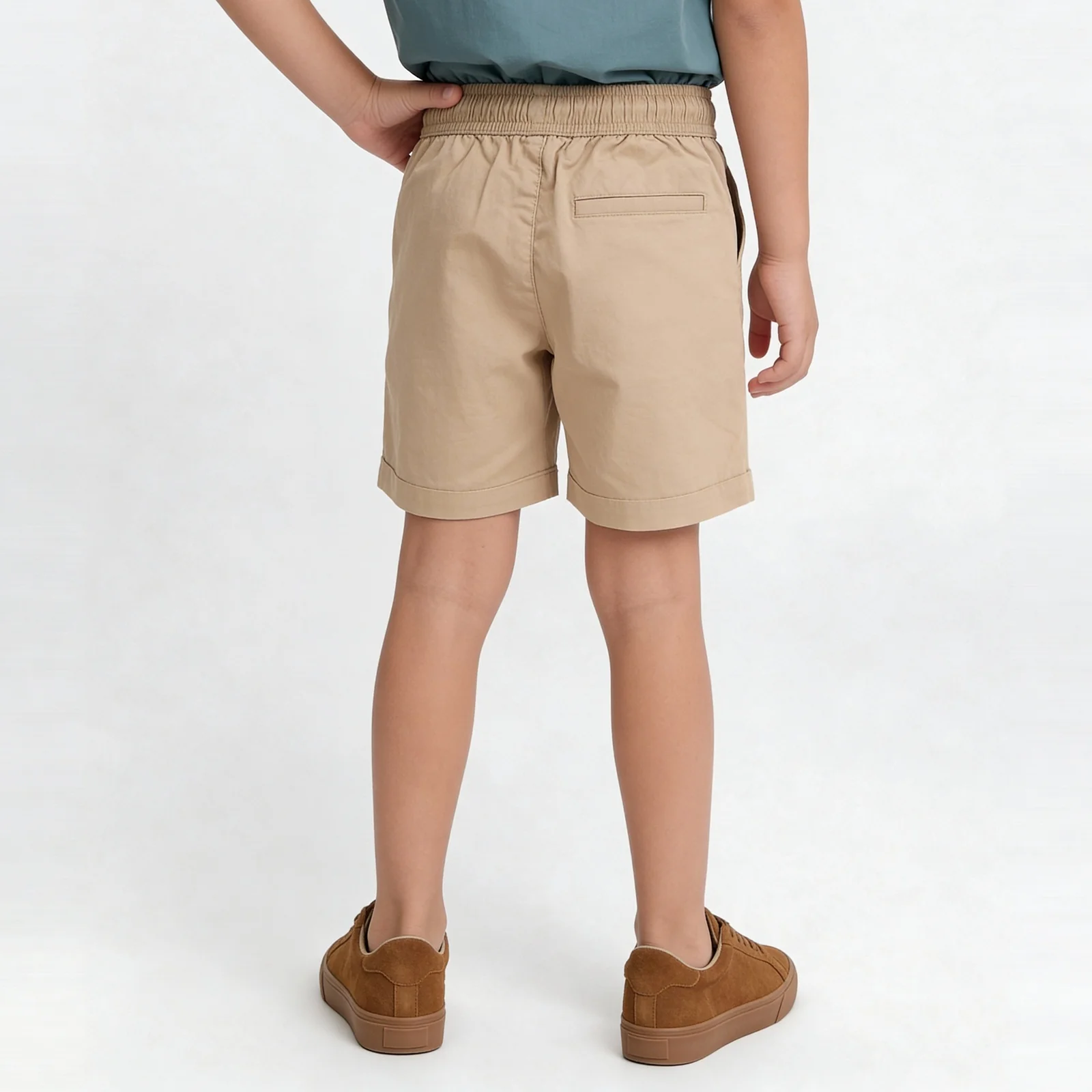 Boys Cotton Solid Pull On Shorts - Image 8