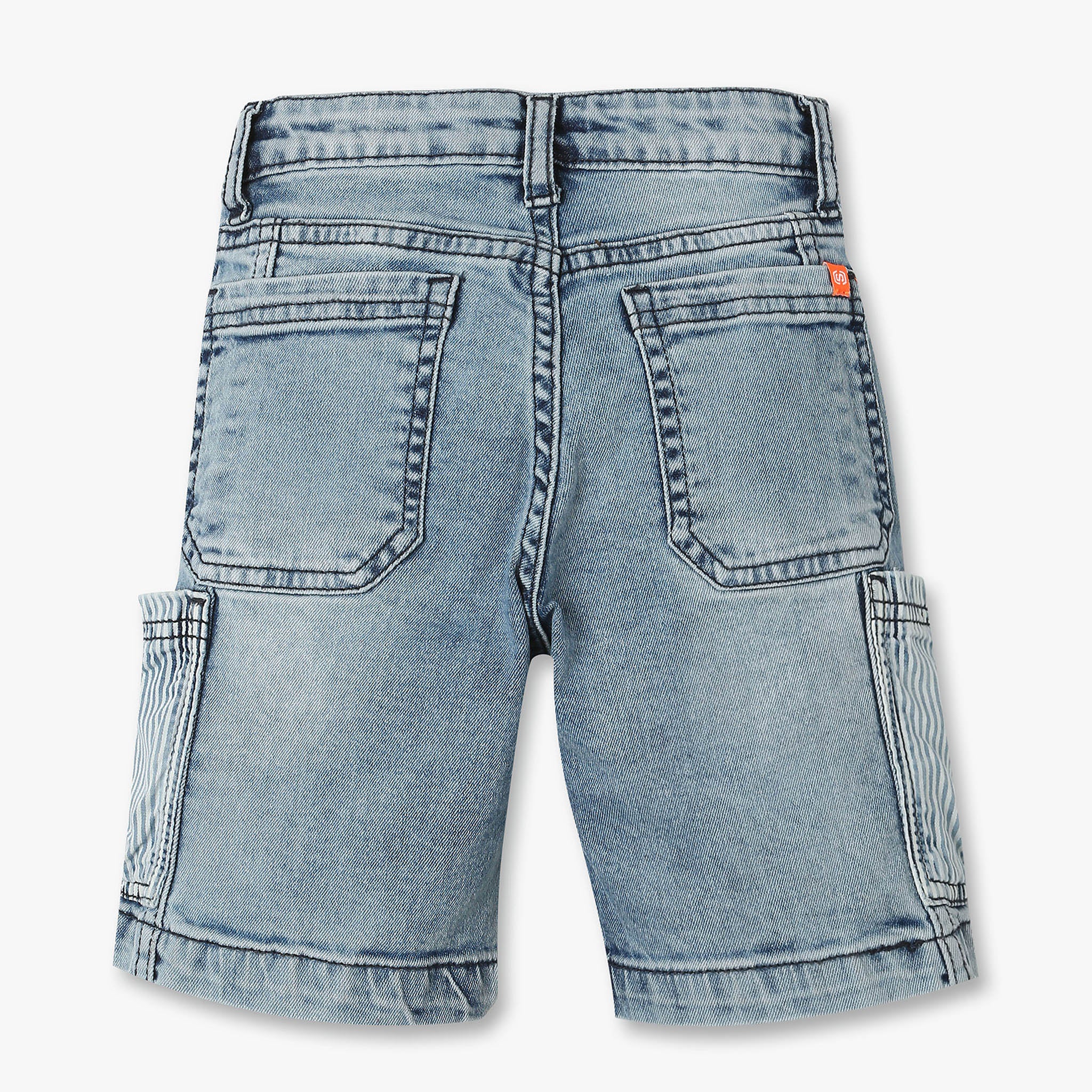 Boys Denim Solid Shorts - Image 2
