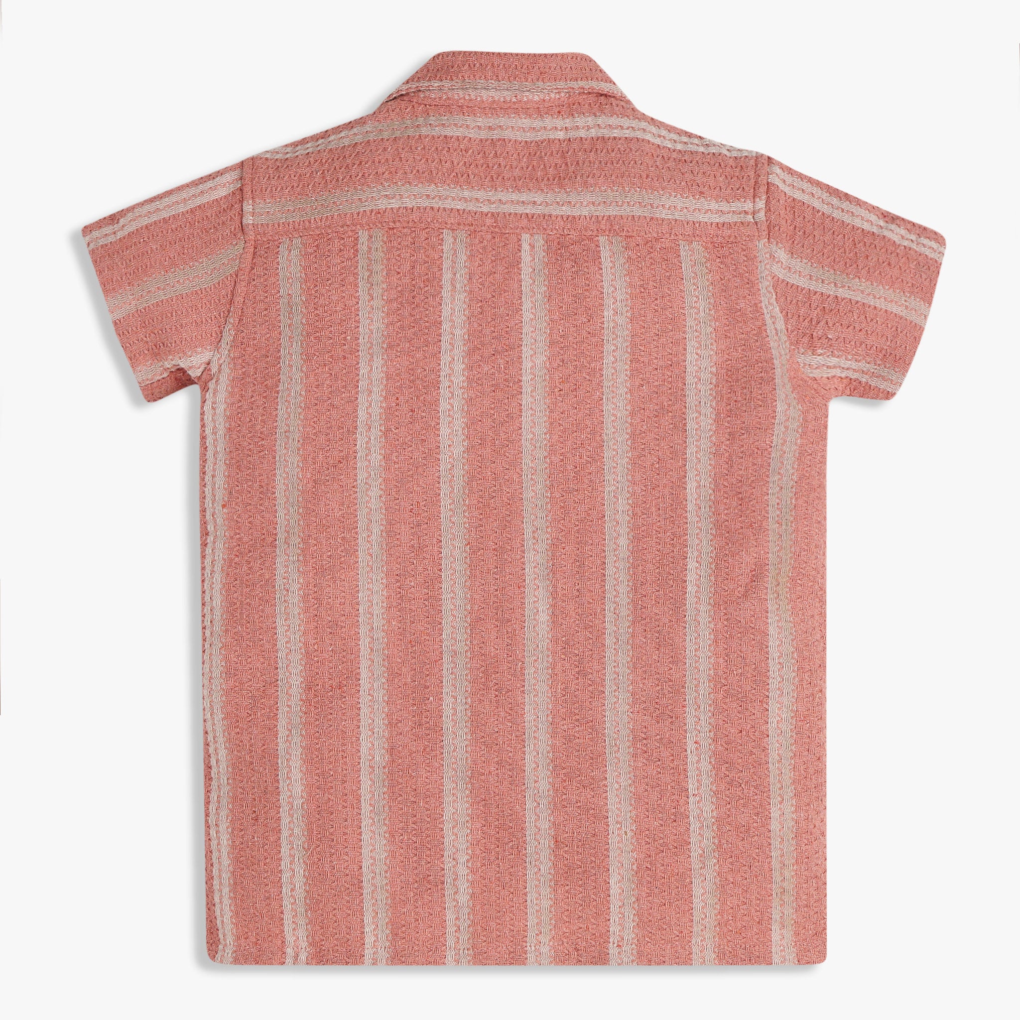 Boys Cotton Striped Cuban Shirt - Image 2