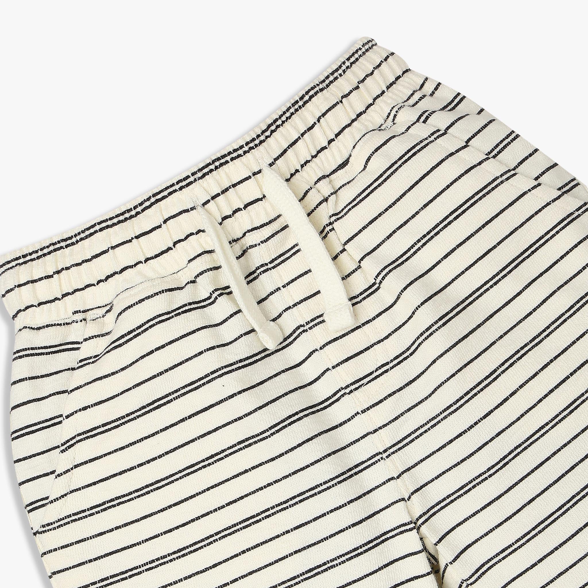 Boys Cotton Striped Knee Length Shorts - Image 3